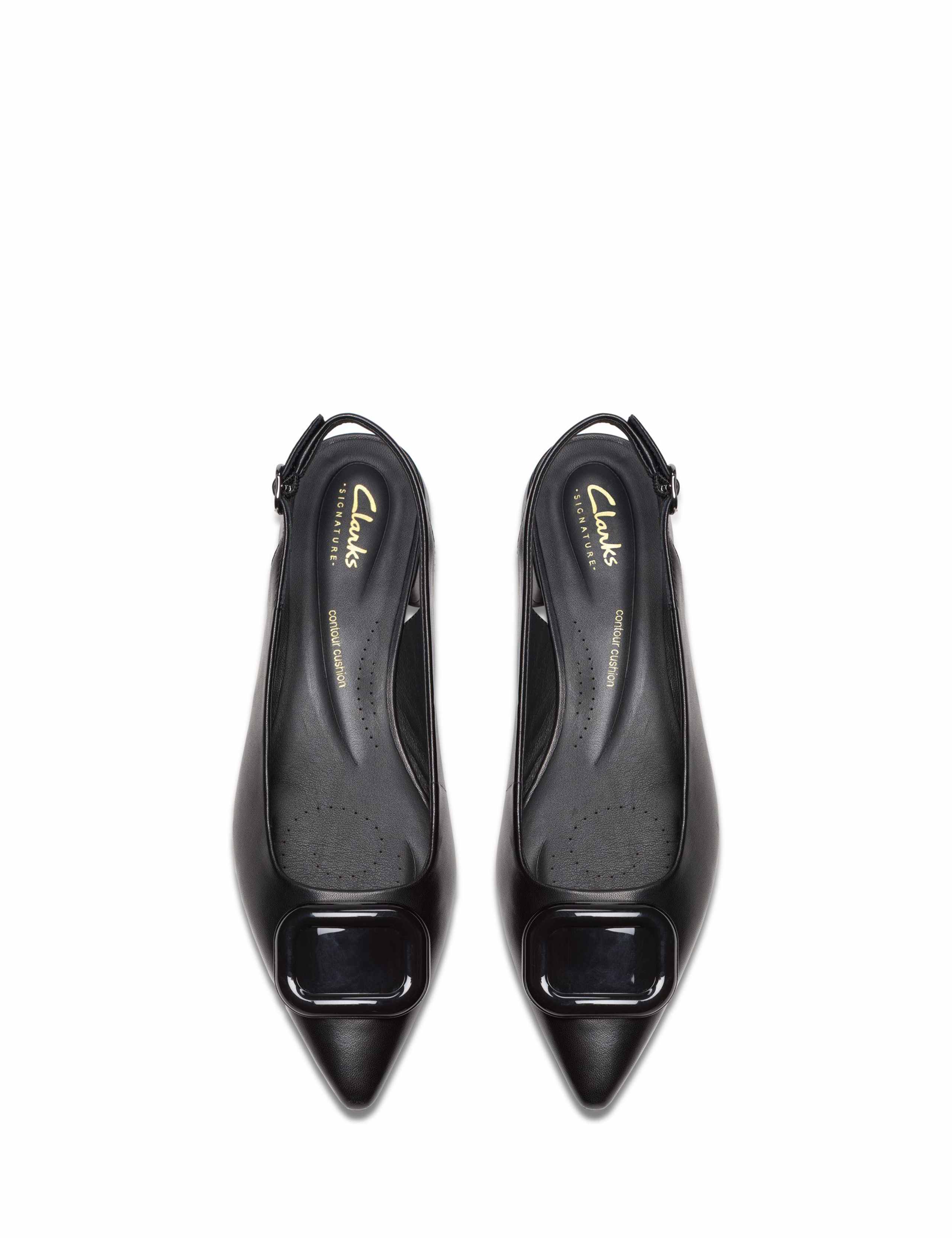 Leather Flat Pointed Slingback Shoes 4 of 6
