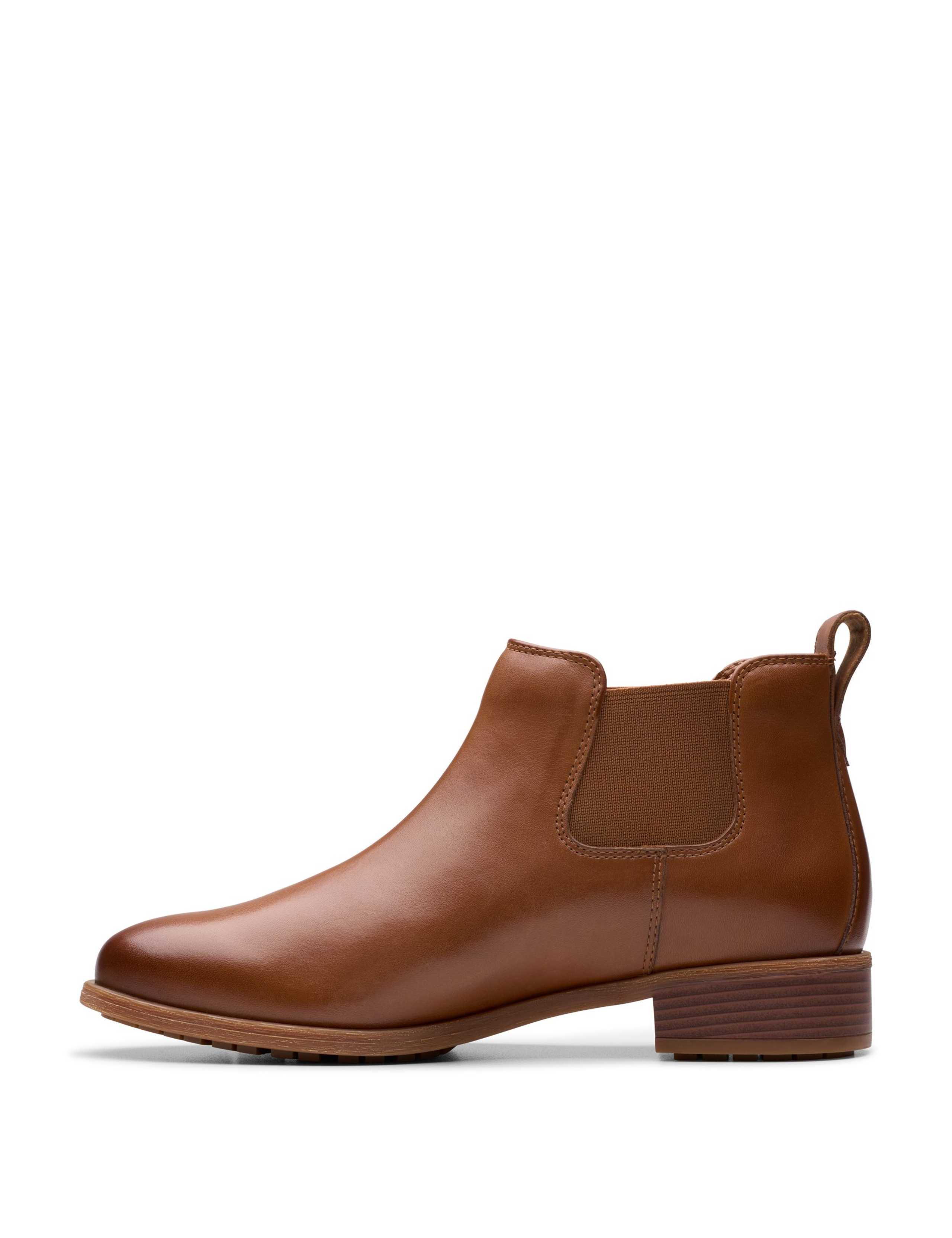 Leather Block Heel Ankle Boots 3 of 7