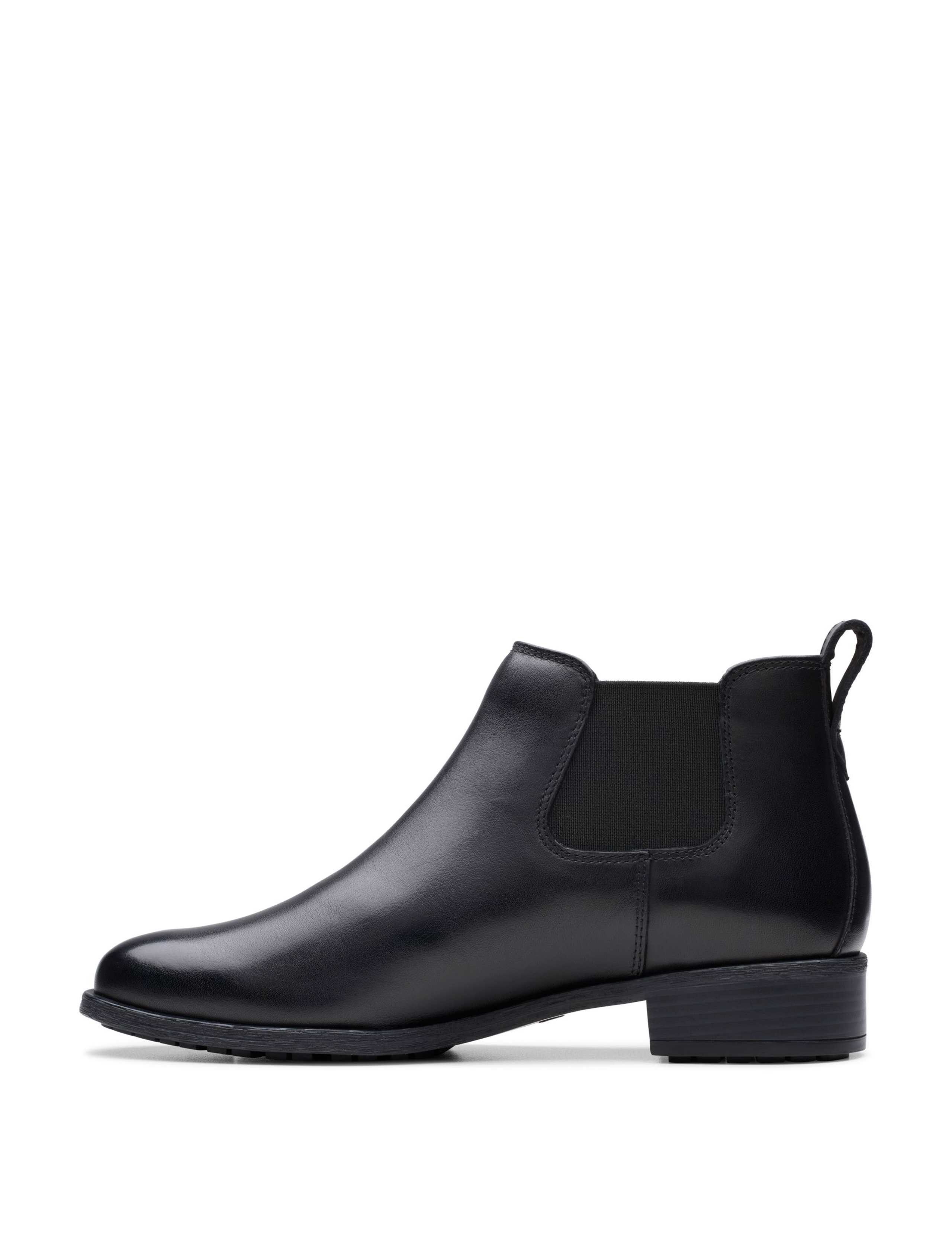 Leather Block Heel Ankle Boots 3 of 7
