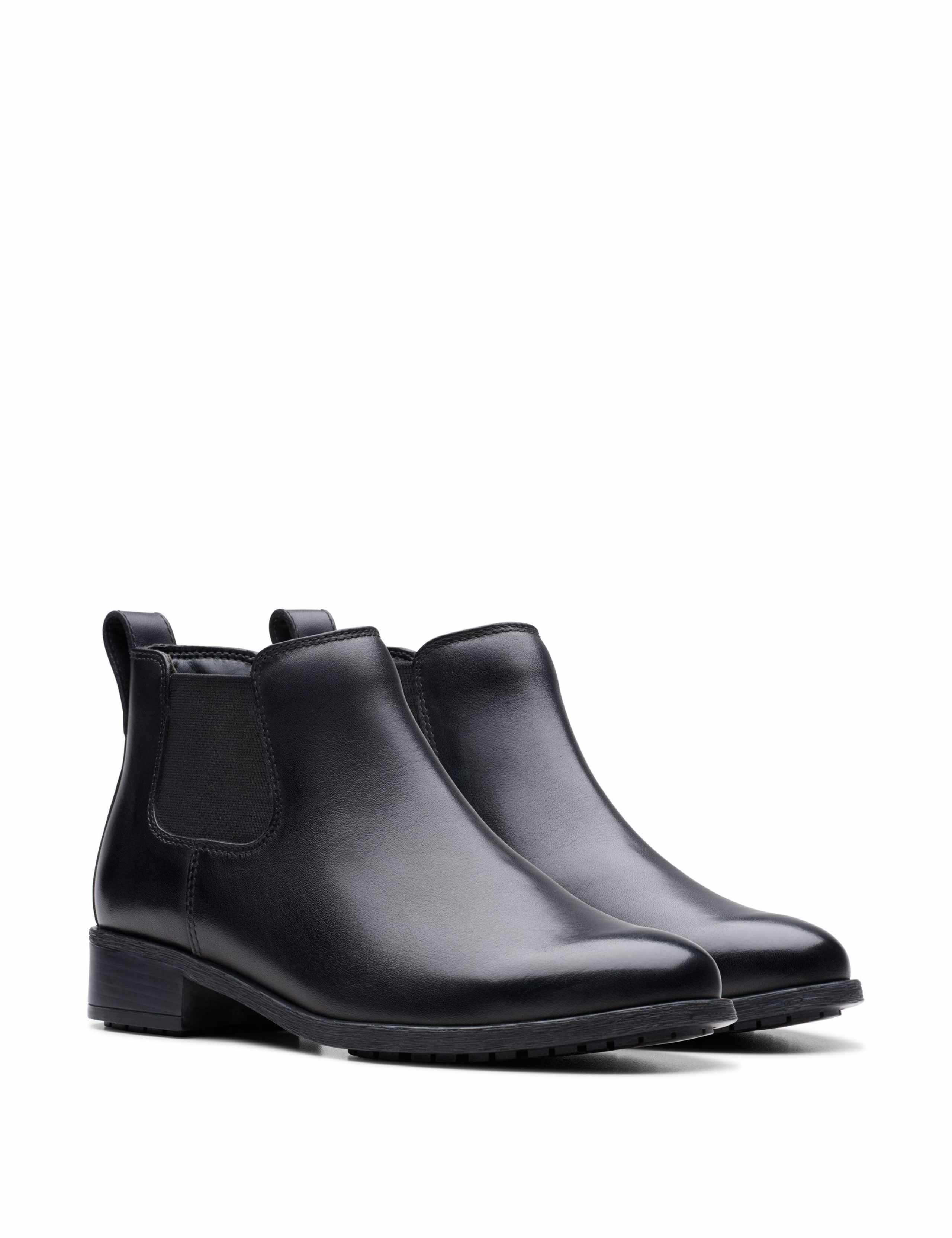 Leather Block Heel Ankle Boots 4 of 7