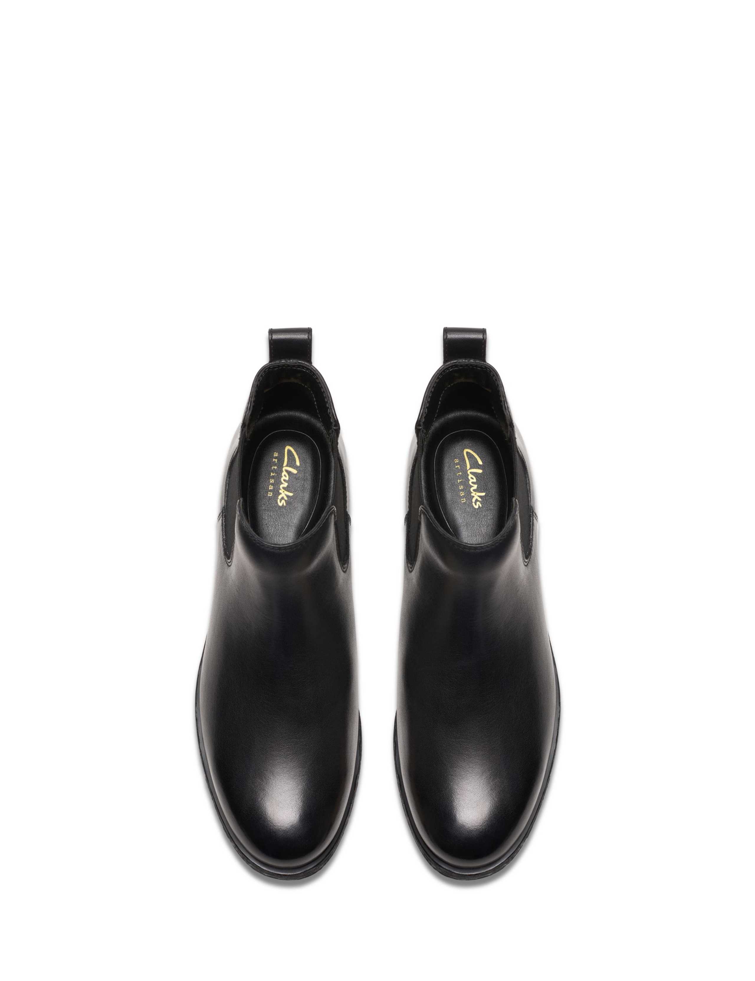 Leather Block Heel Ankle Boots 5 of 7