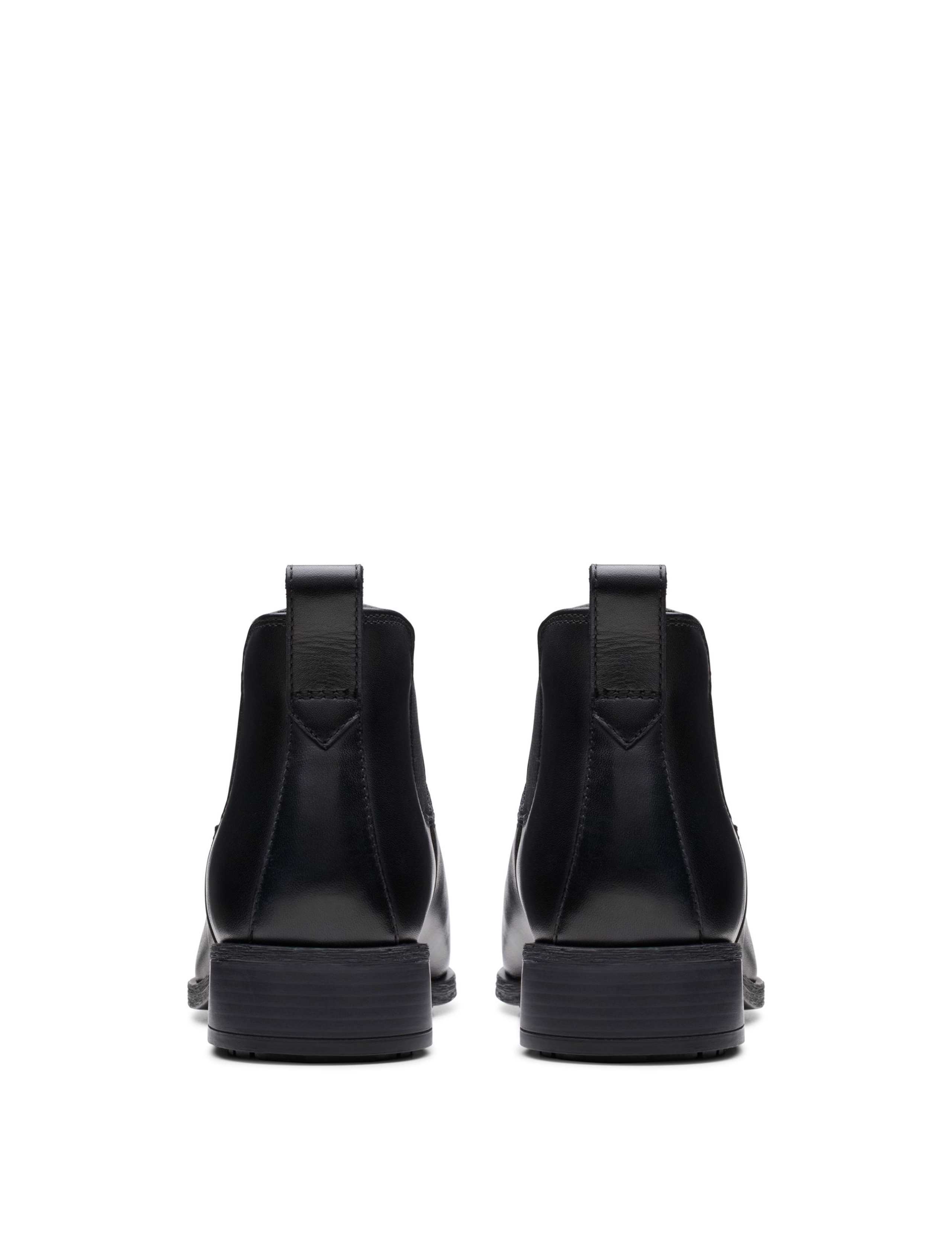 Leather Block Heel Ankle Boots 6 of 7