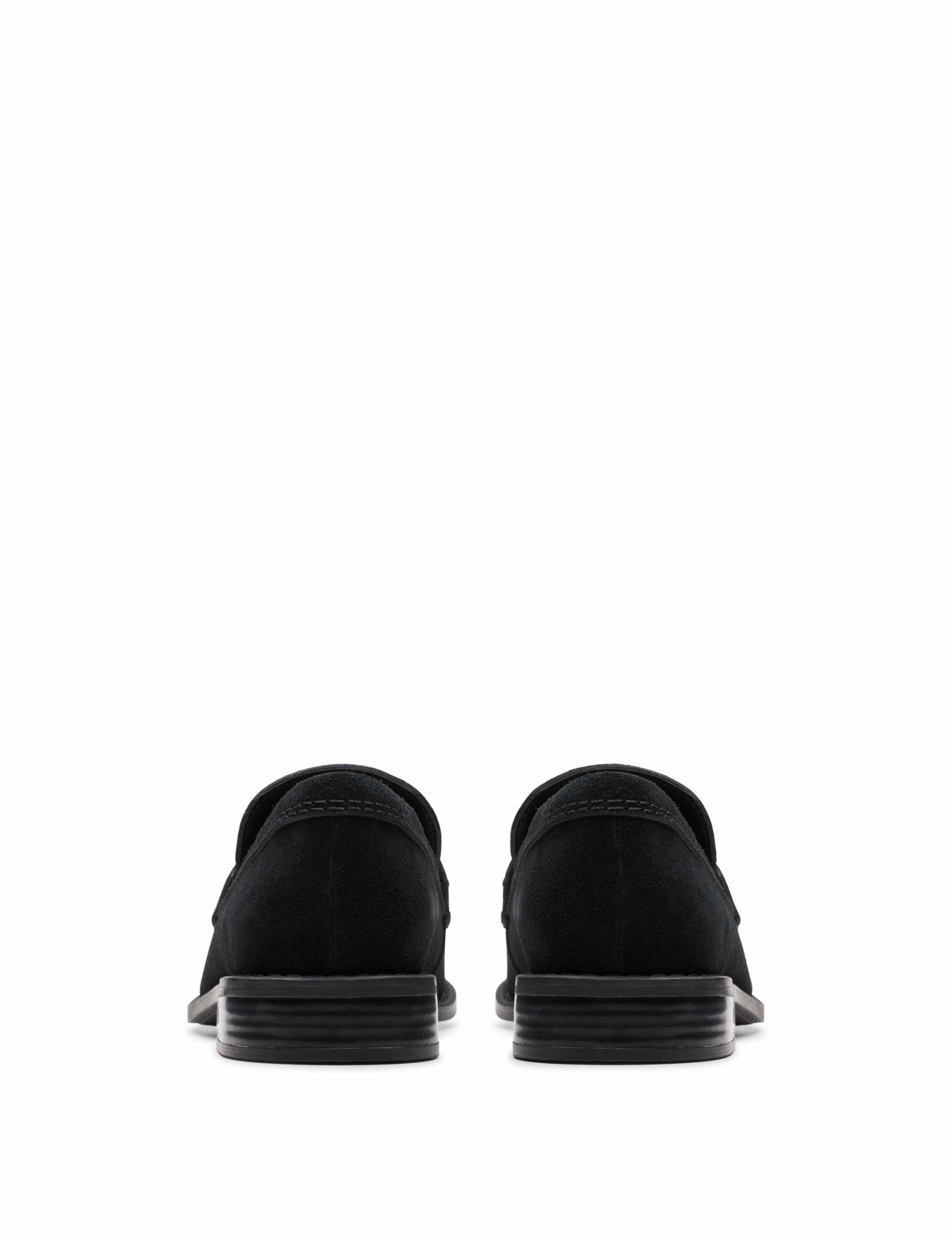 Suede Block Heel Loafers 5 of 6