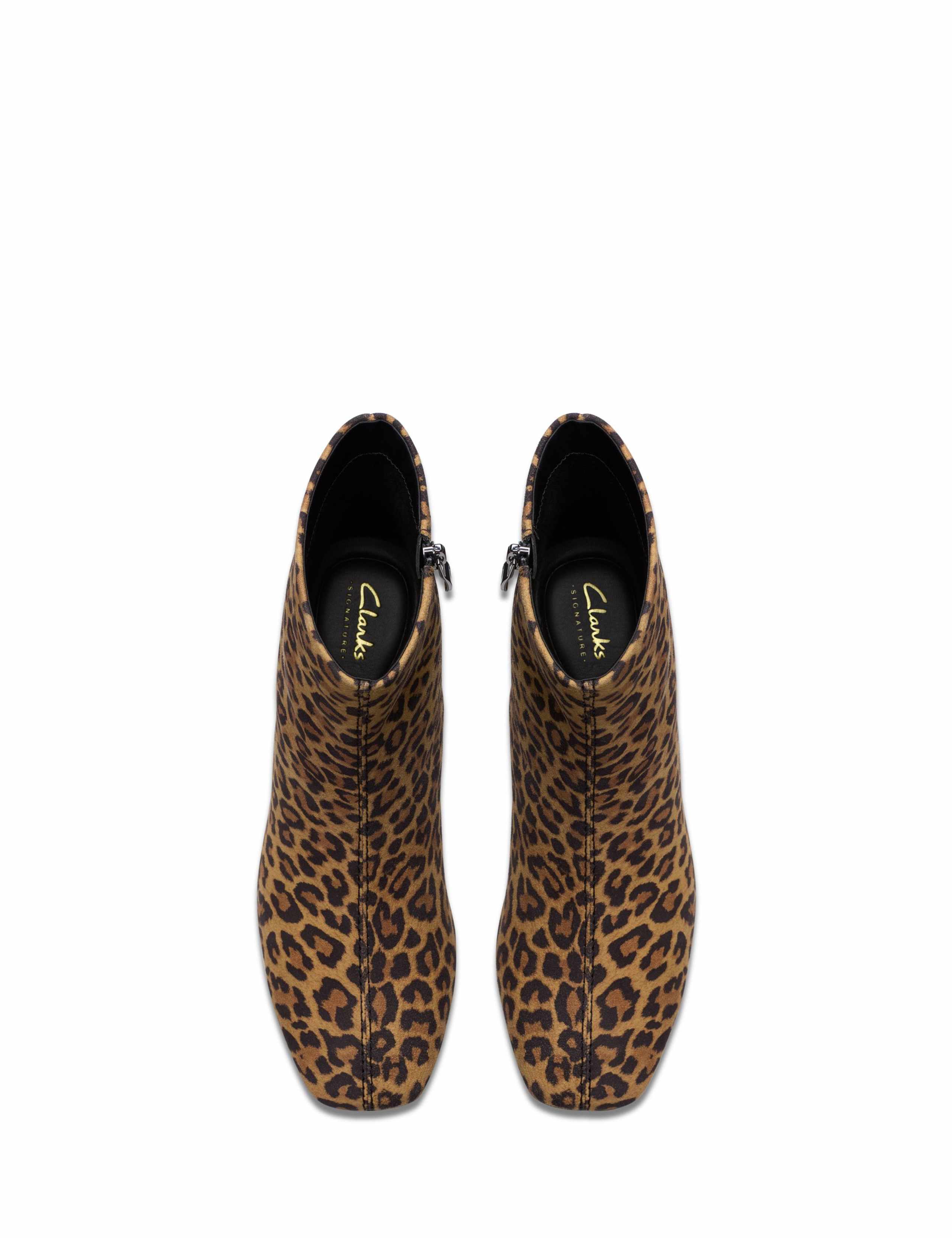 Suede Leopard Print Block Heel Ankle Boots 4 of 6