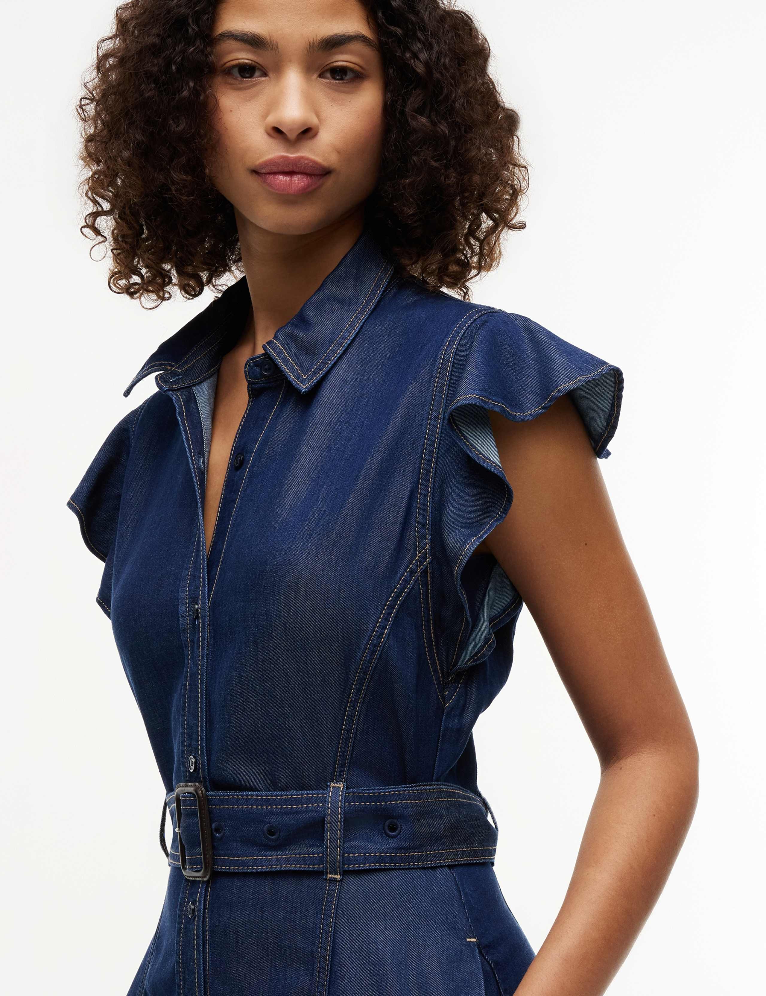 Pure Lyocell Belted Midi Shirt Dress 4 of 4