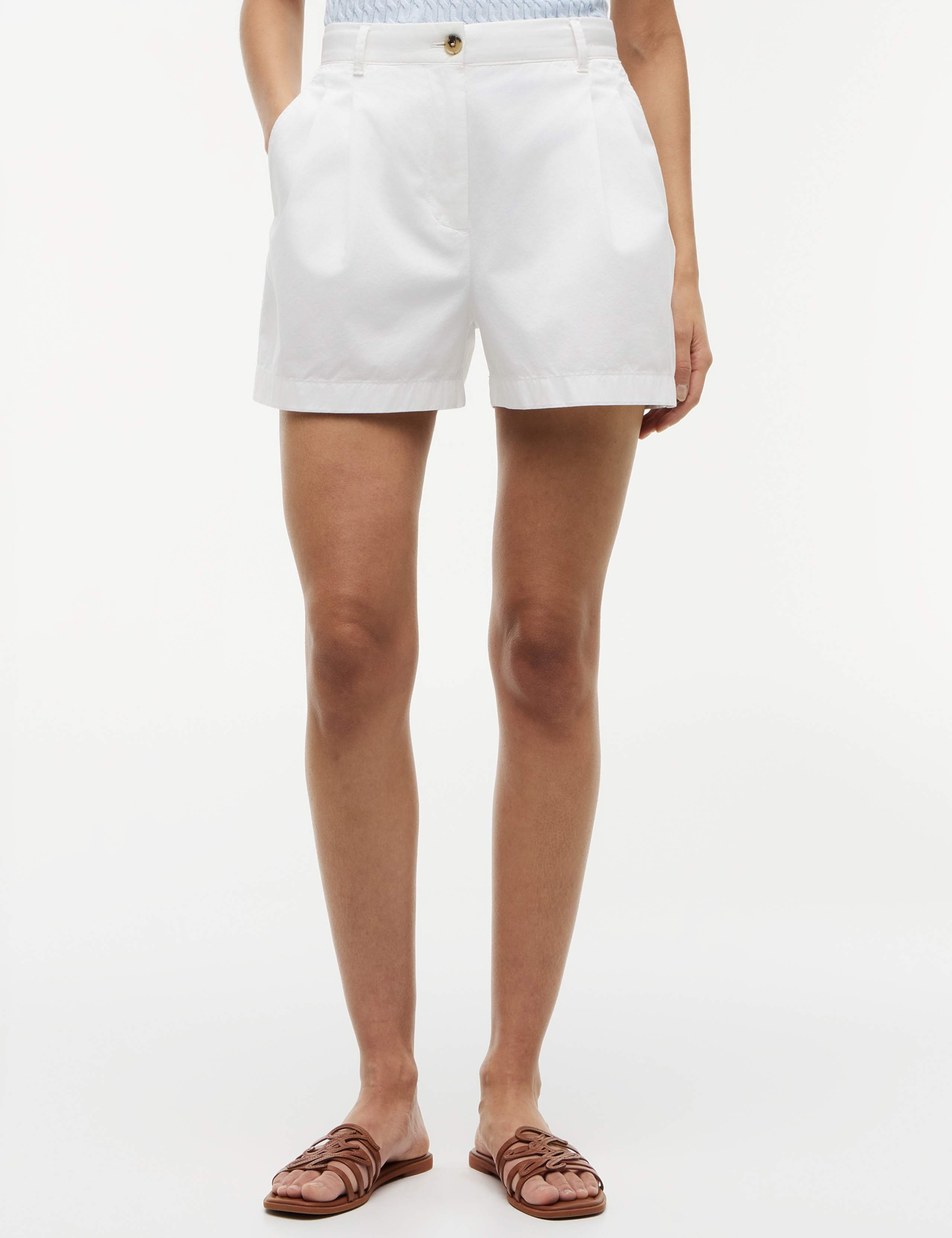 Pure Cotton High Waisted Chino Shorts 3 of 5