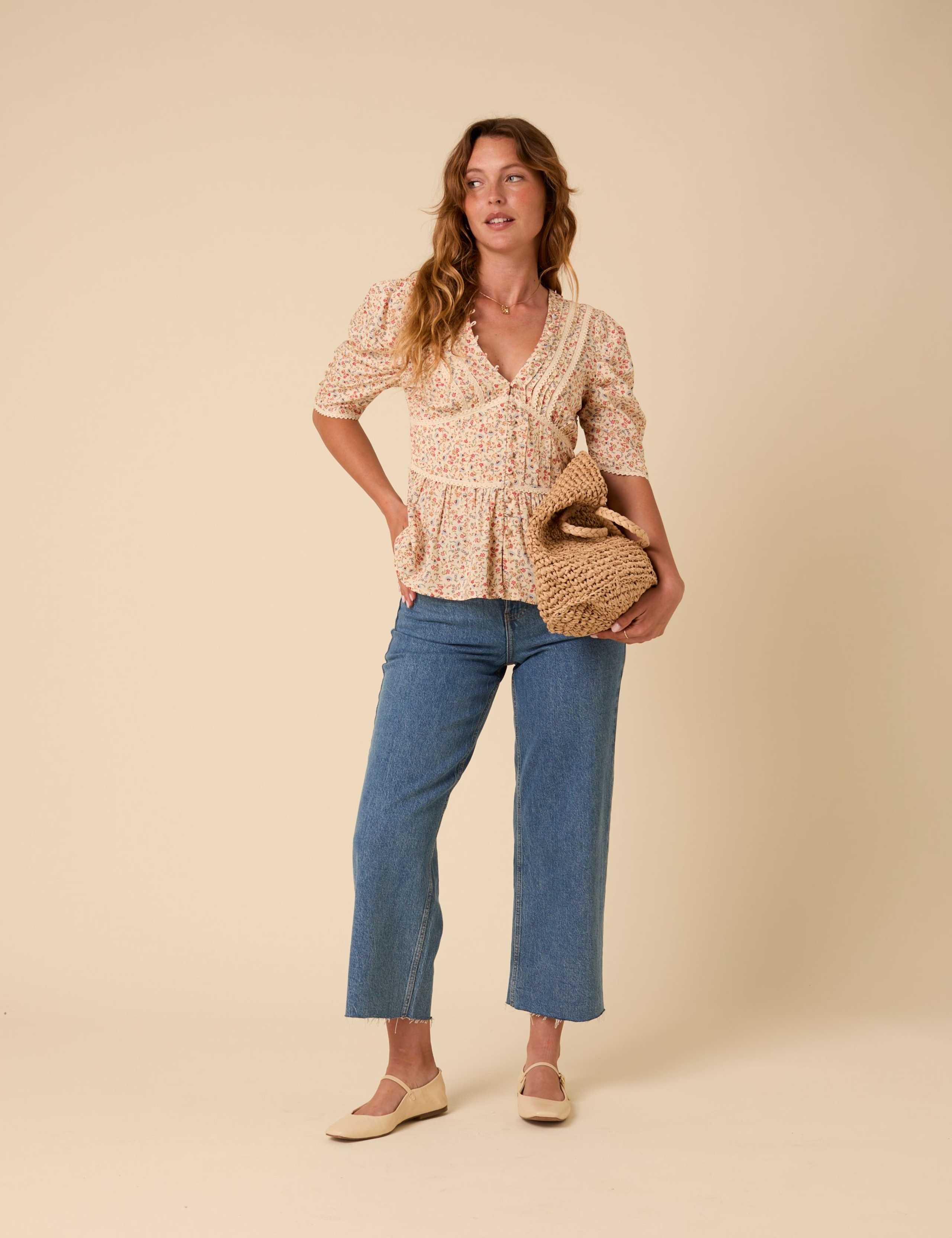 Floral V-Neck Top 3 of 5