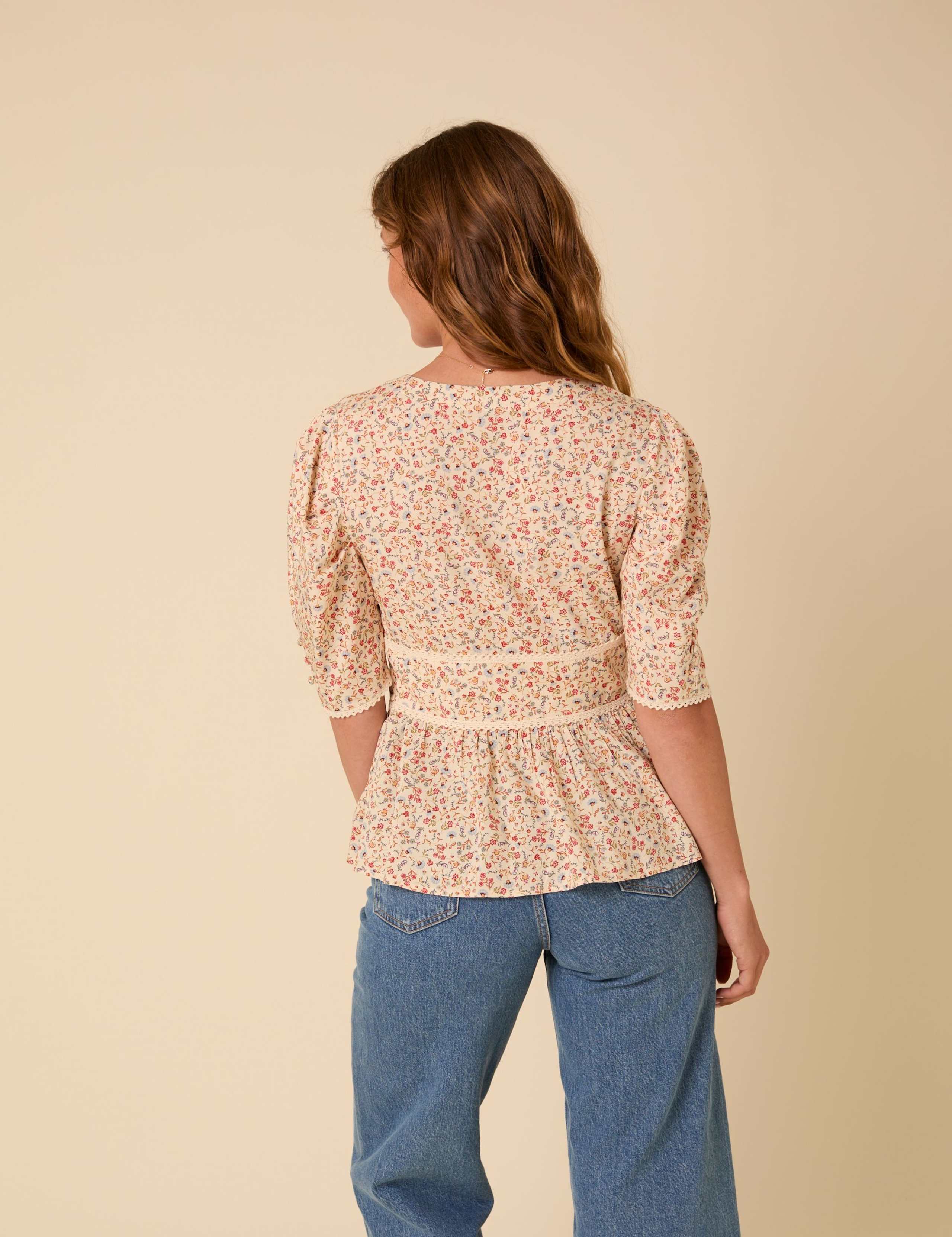 Floral V-Neck Top 4 of 5