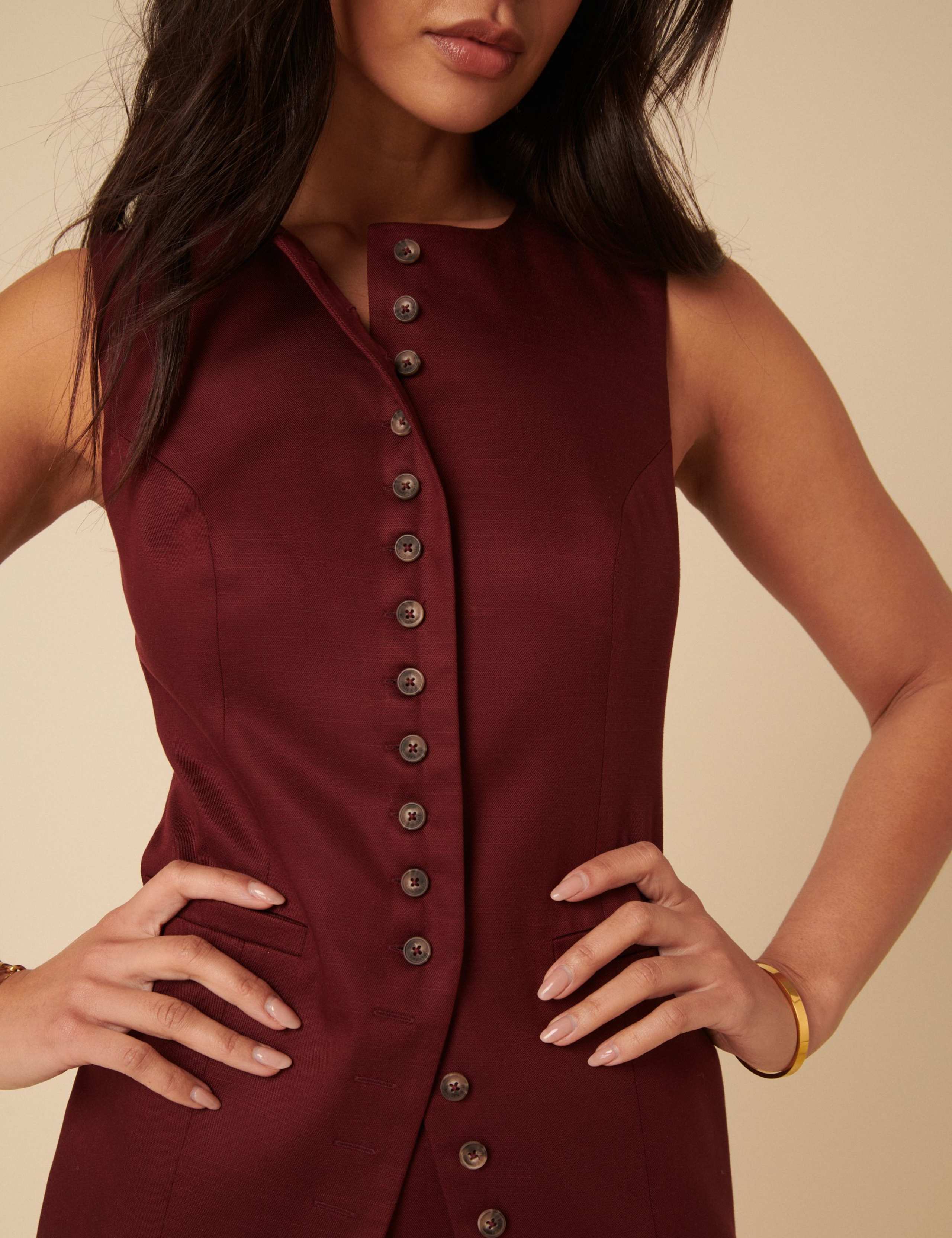 Lyocell Rich Sleeveless Waistcoat 4 of 5