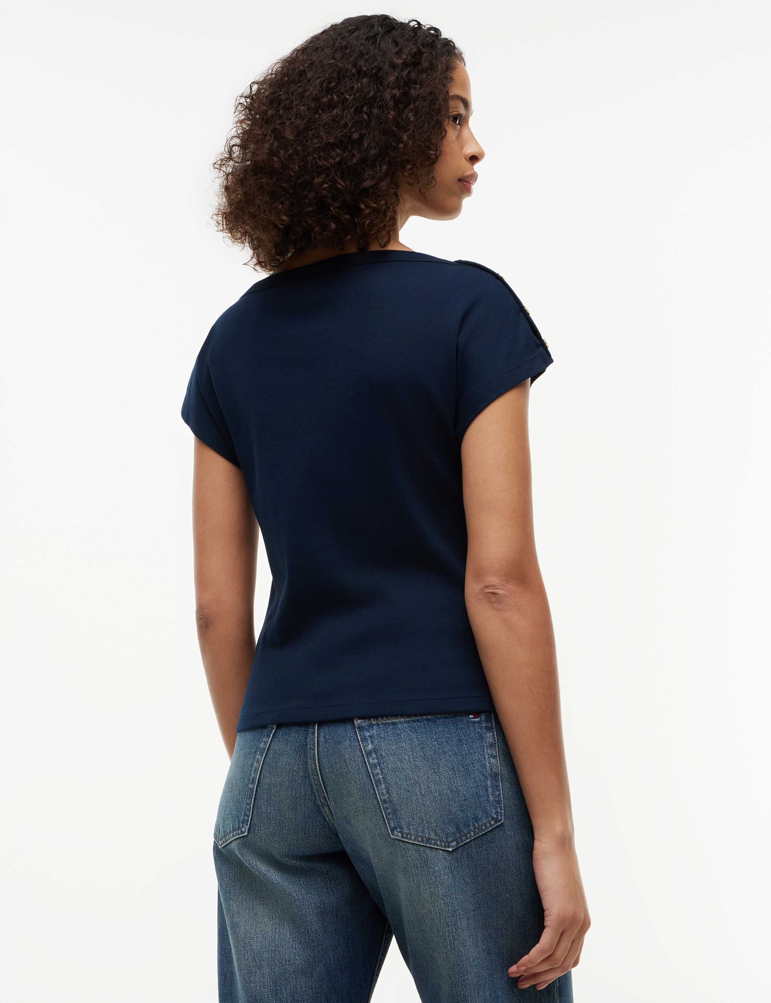 Pure Cotton Striped T-Shirt 4 of 5