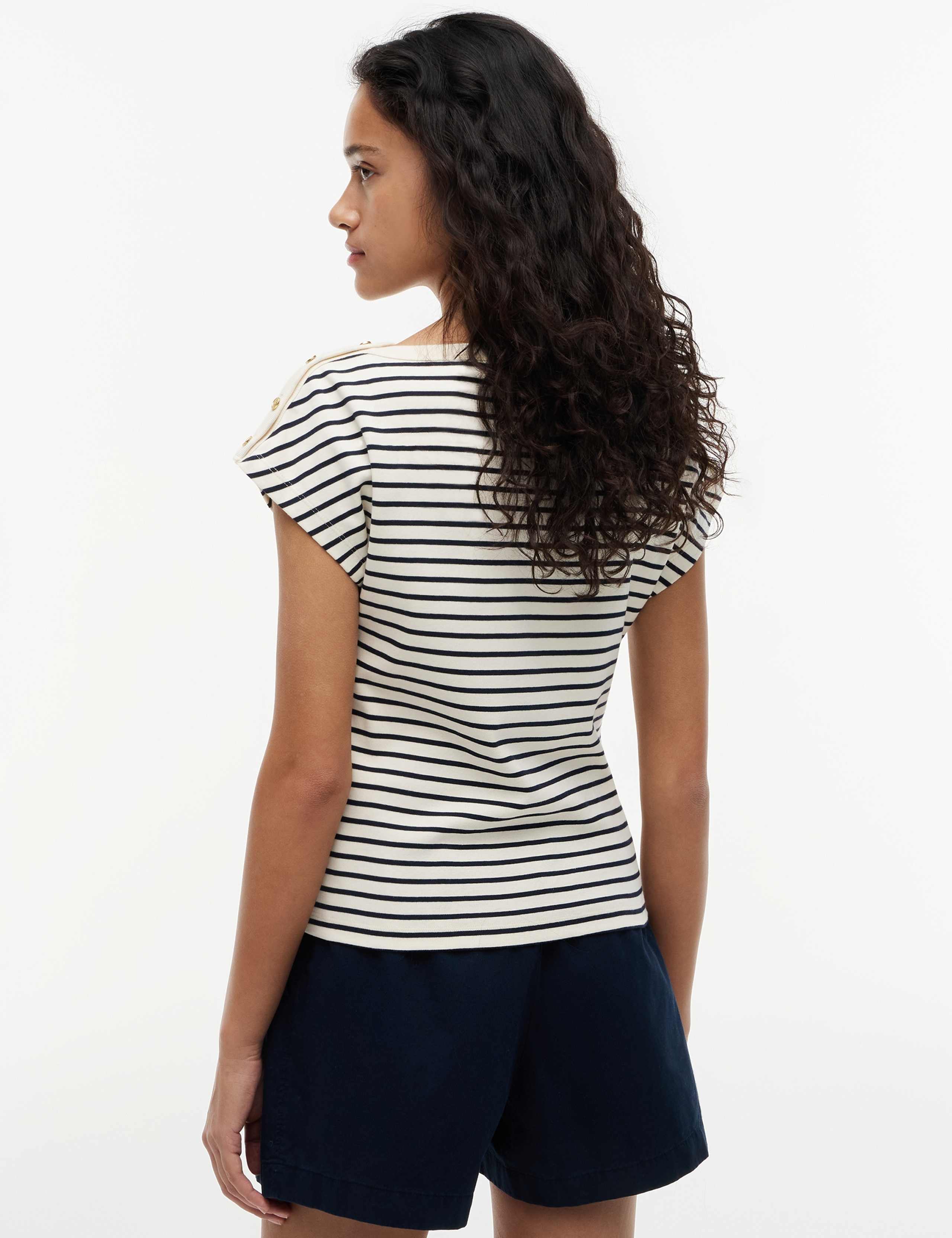 Pure Cotton Striped T-Shirt 4 of 5