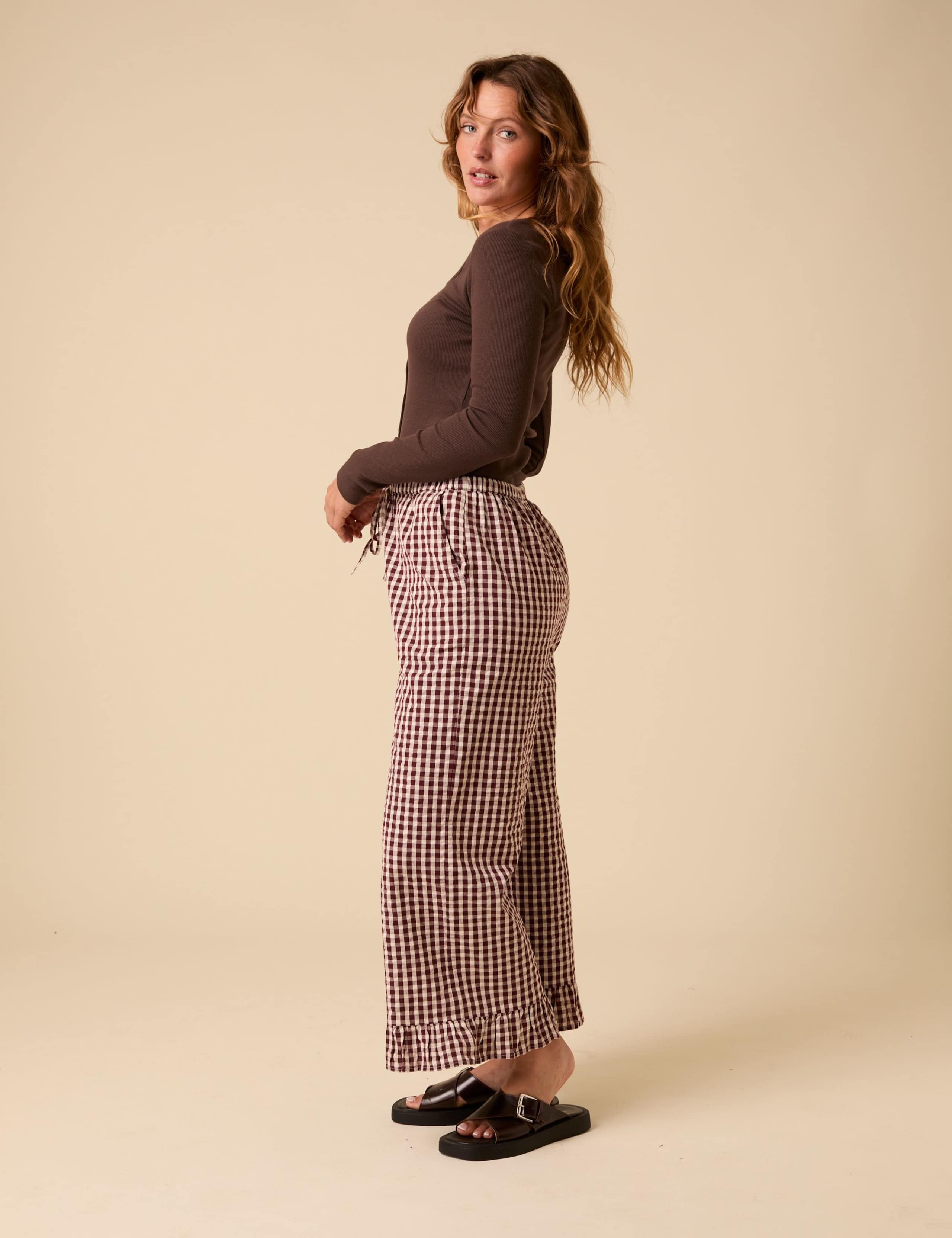 Cotton Rich Scoop Neck Button Through Top 3 of 6