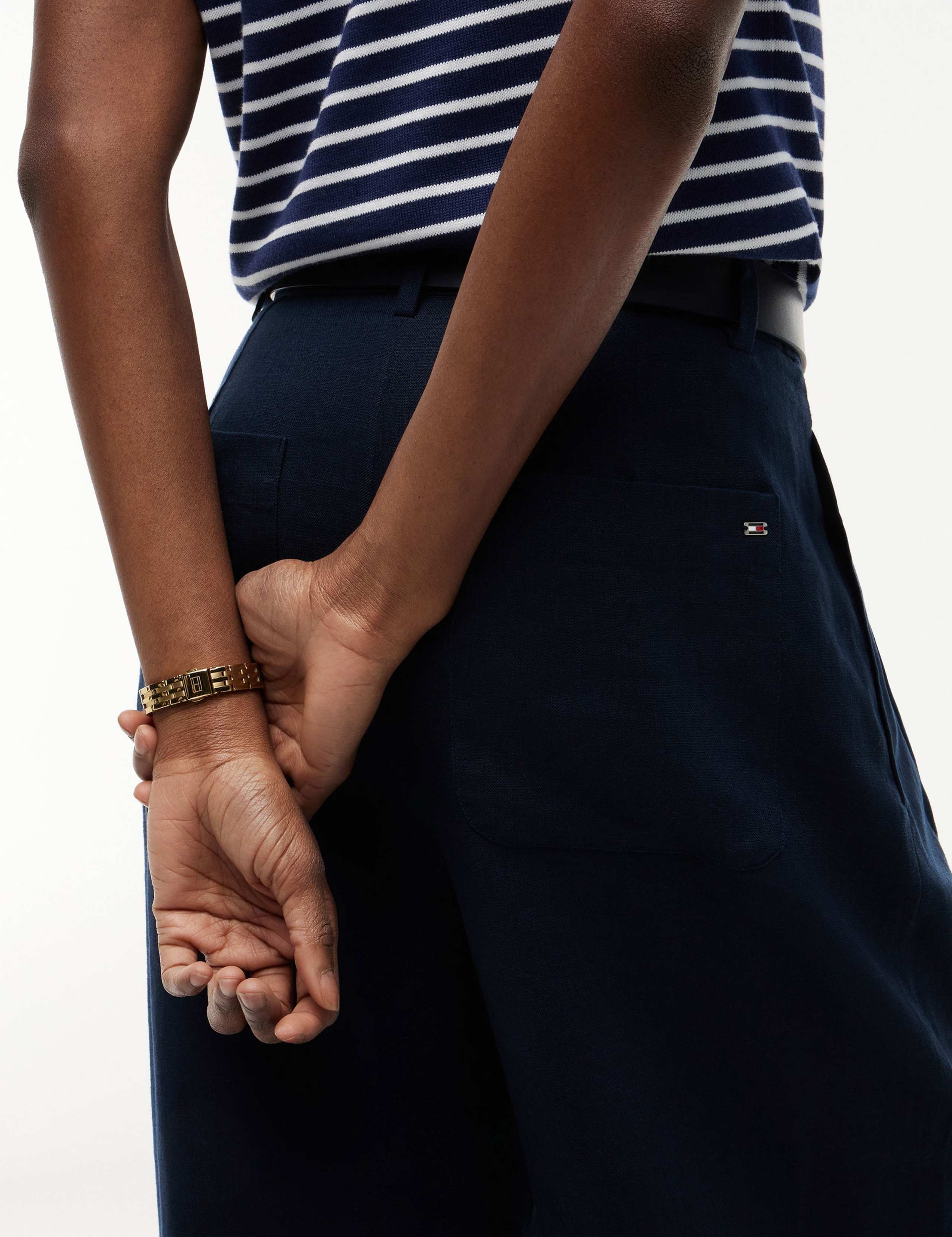 Linen Rich Tailored Wide Leg Trousers 3 of 7