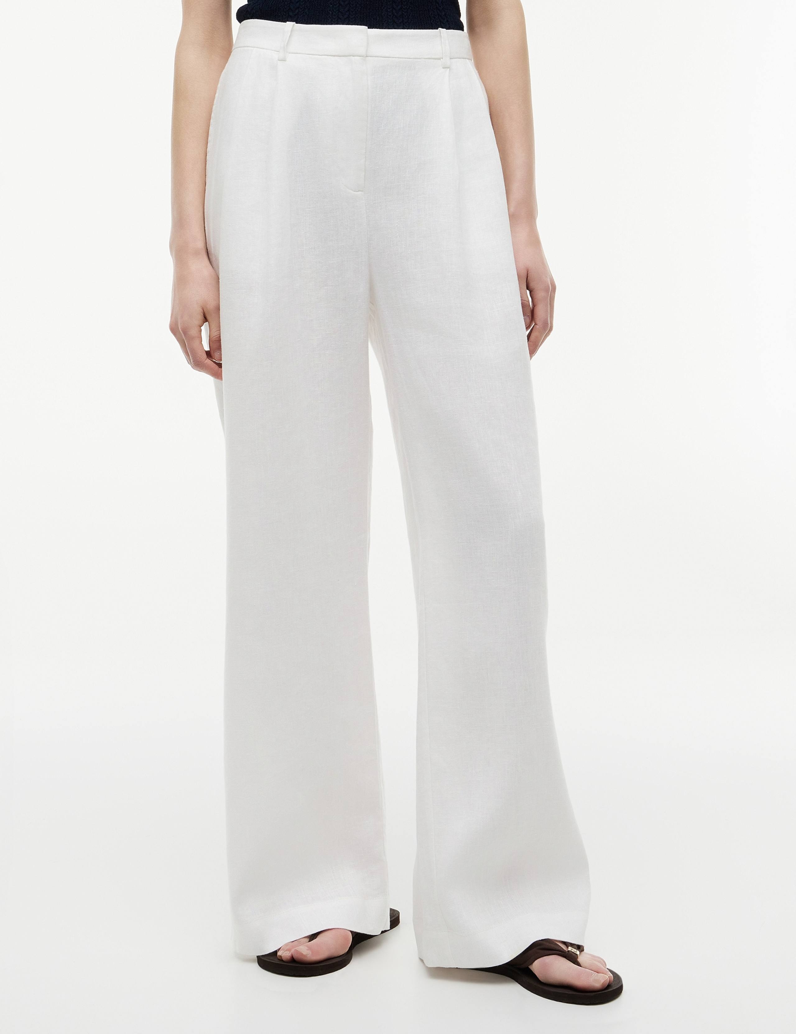 Linen Rich Tailored Wide Leg Trousers 3 of 5