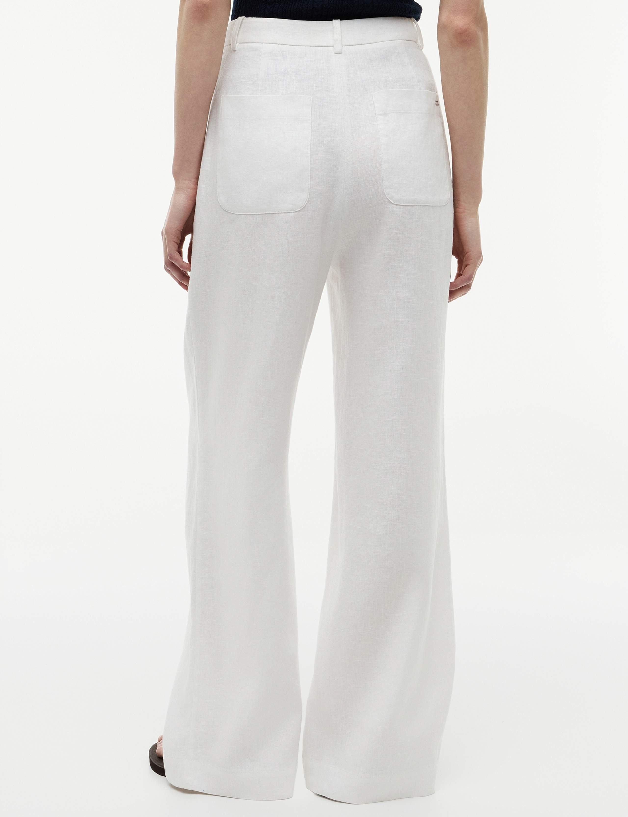 Linen Rich Tailored Wide Leg Trousers 4 of 5