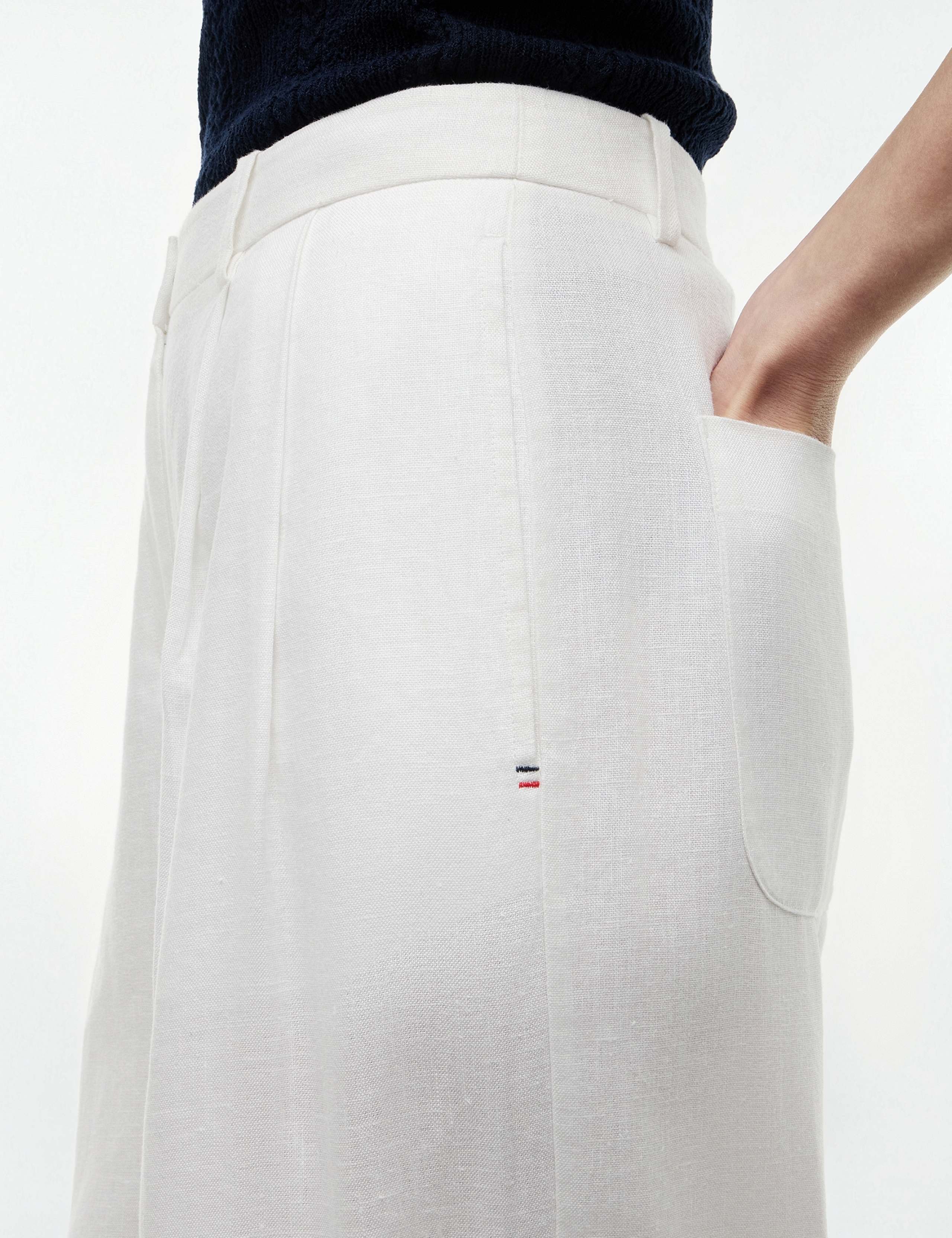 Linen Rich Tailored Wide Leg Trousers 5 of 5
