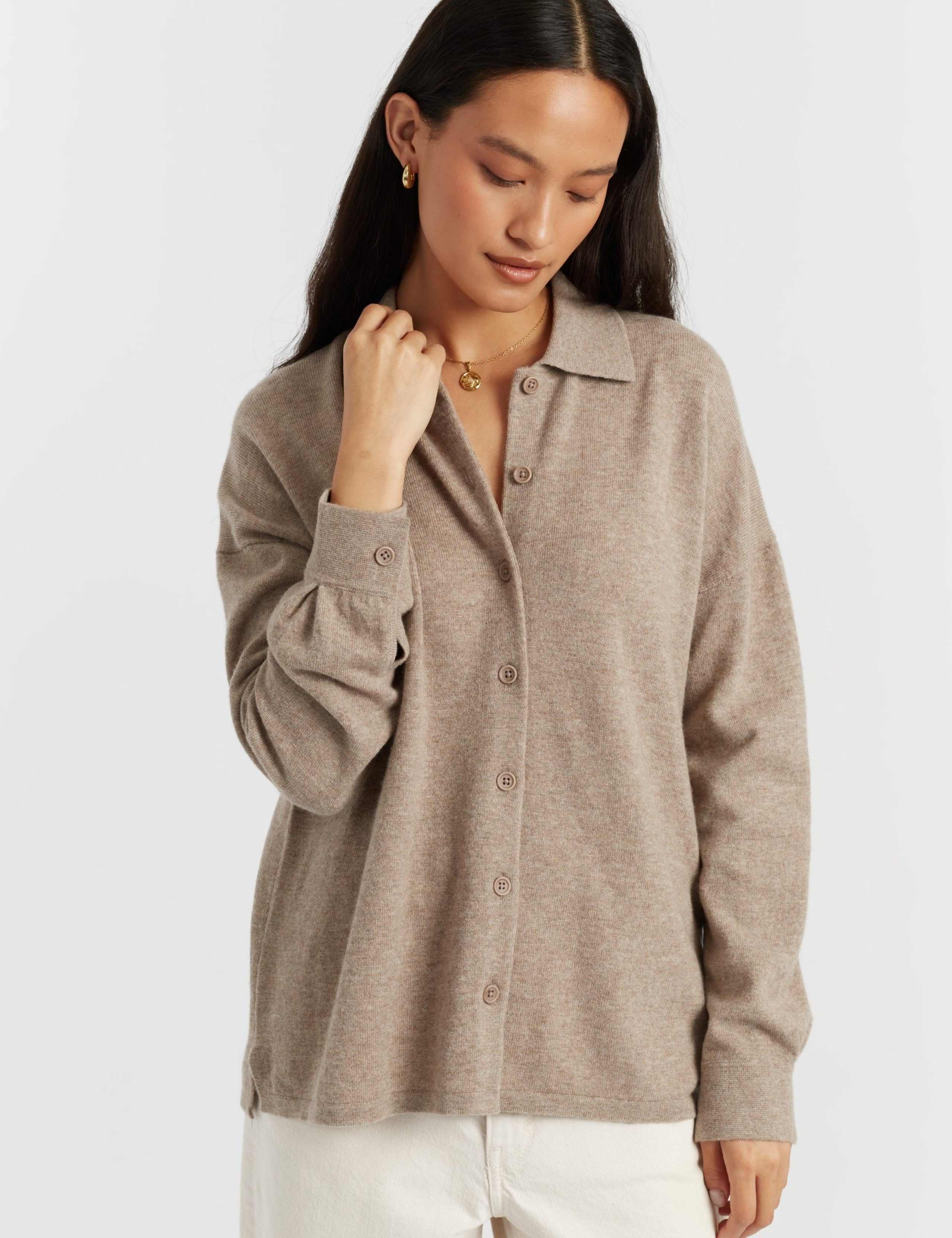 Wool Rich Collared Shirt with Cashmere 3 of 4