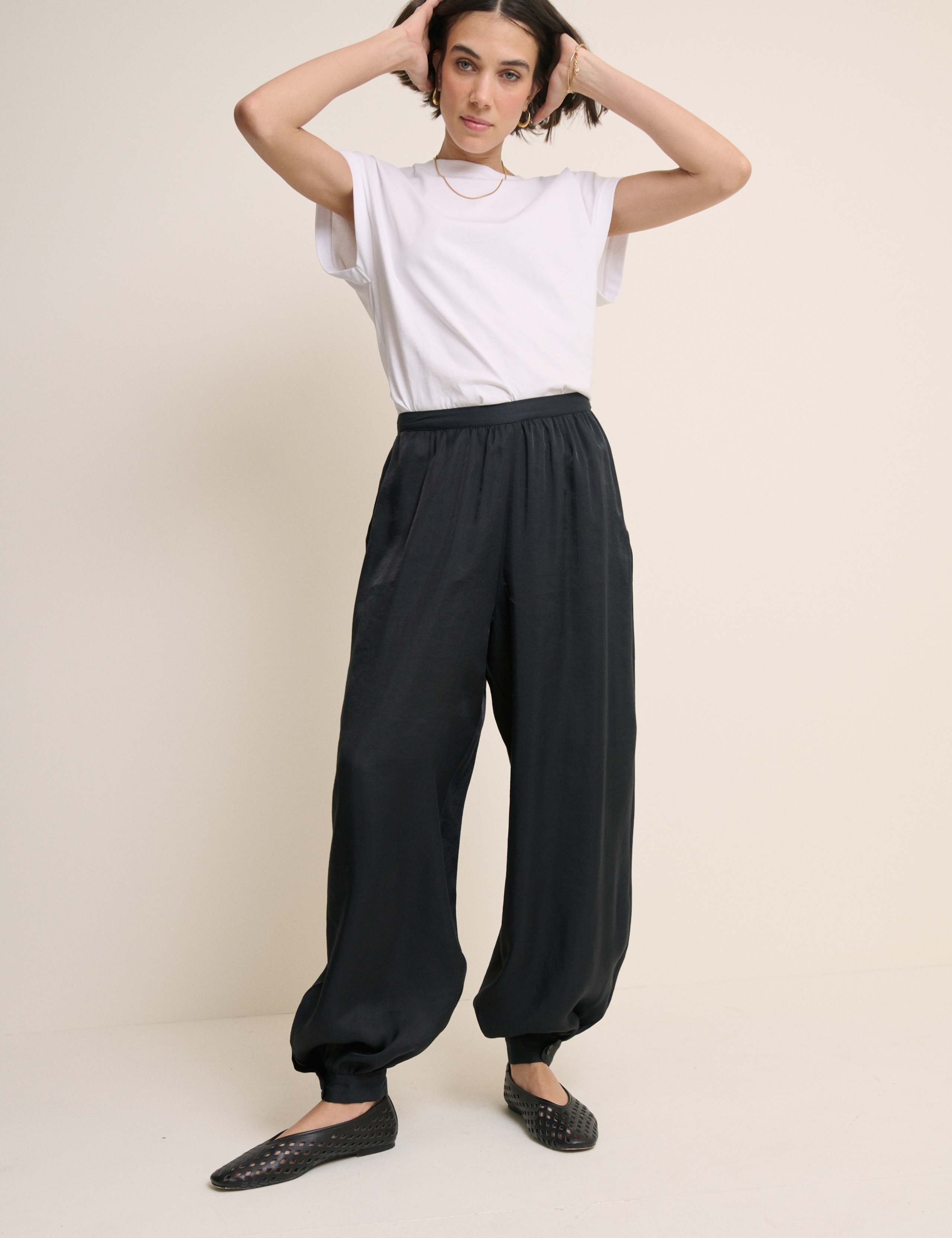 Button Detail Relaxed Cuffed Trousers 2 of 5