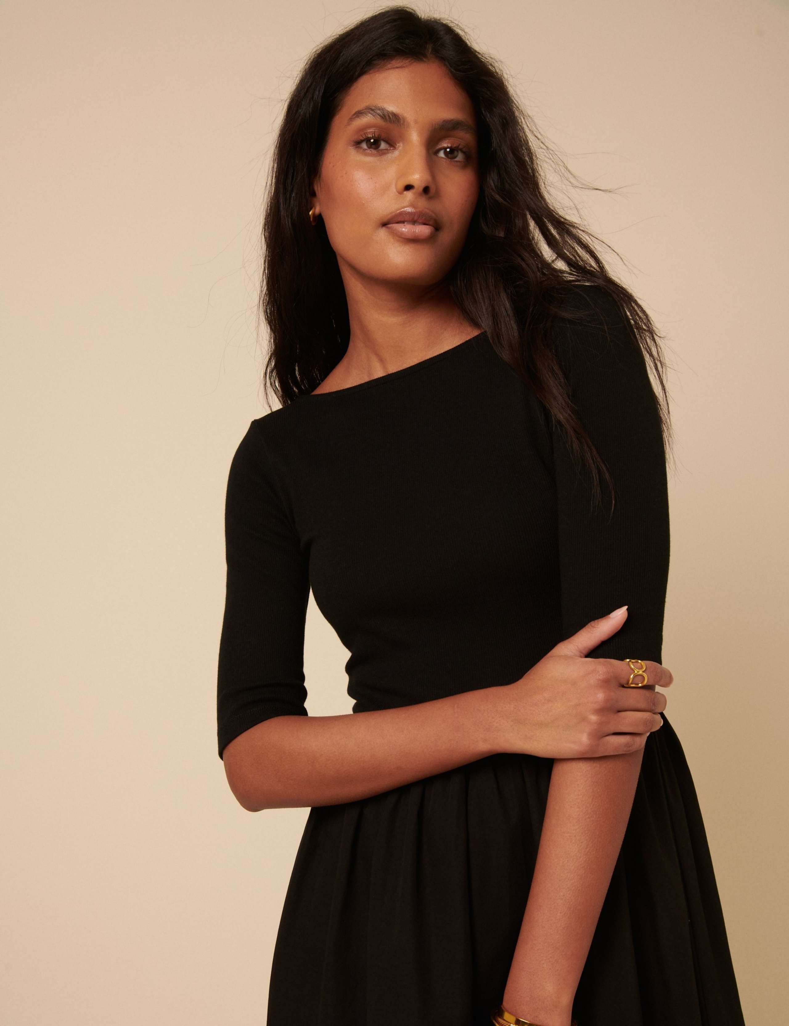 Pure Cotton Midi Waisted Dress 4 of 5