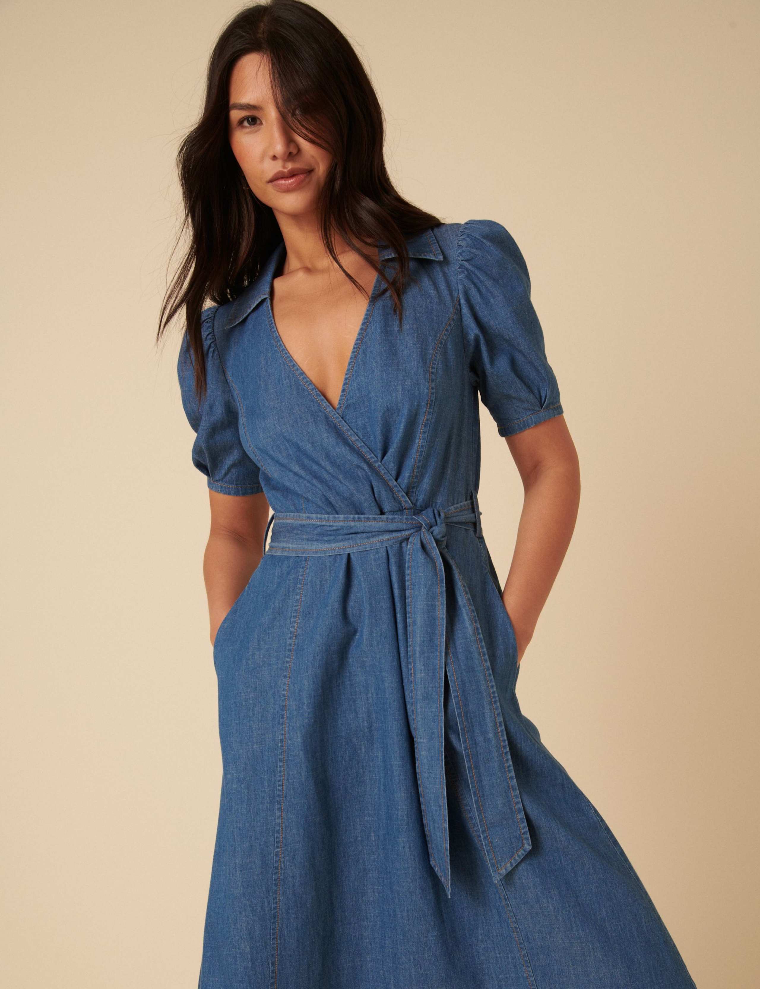 Cotton Rich Midi Tea Dress 2 of 4