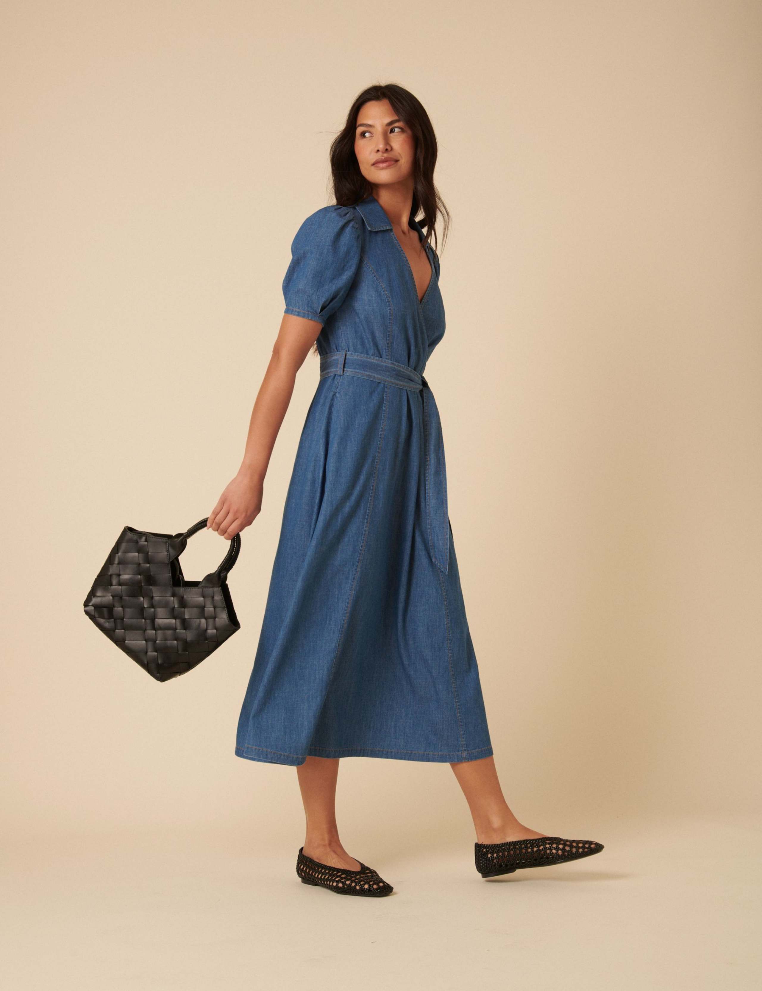 Cotton Rich Midi Tea Dress 3 of 4