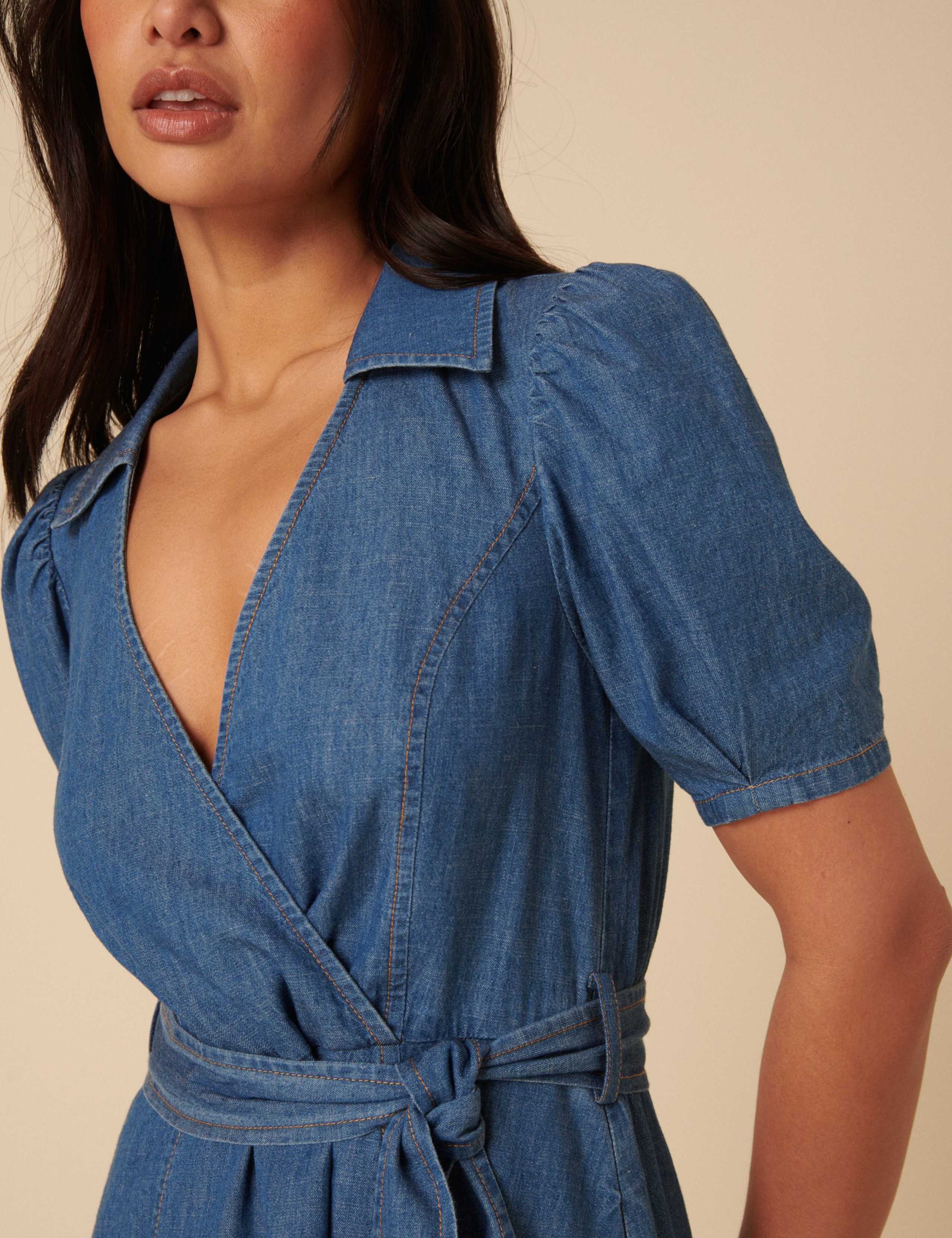 Cotton Rich Midi Tea Dress 4 of 5
