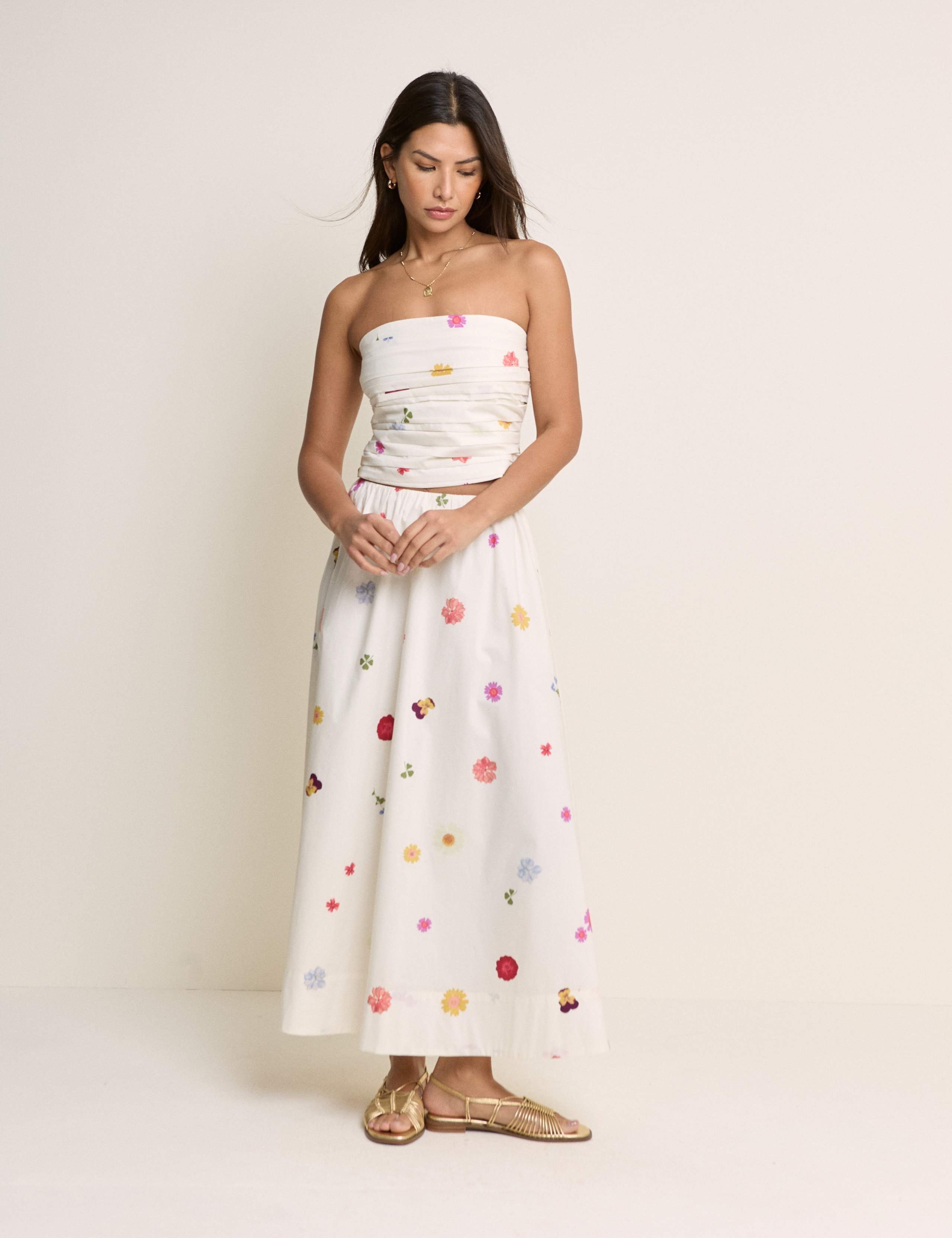 Pure Cotton Floral Bandeau Top 1 of 5