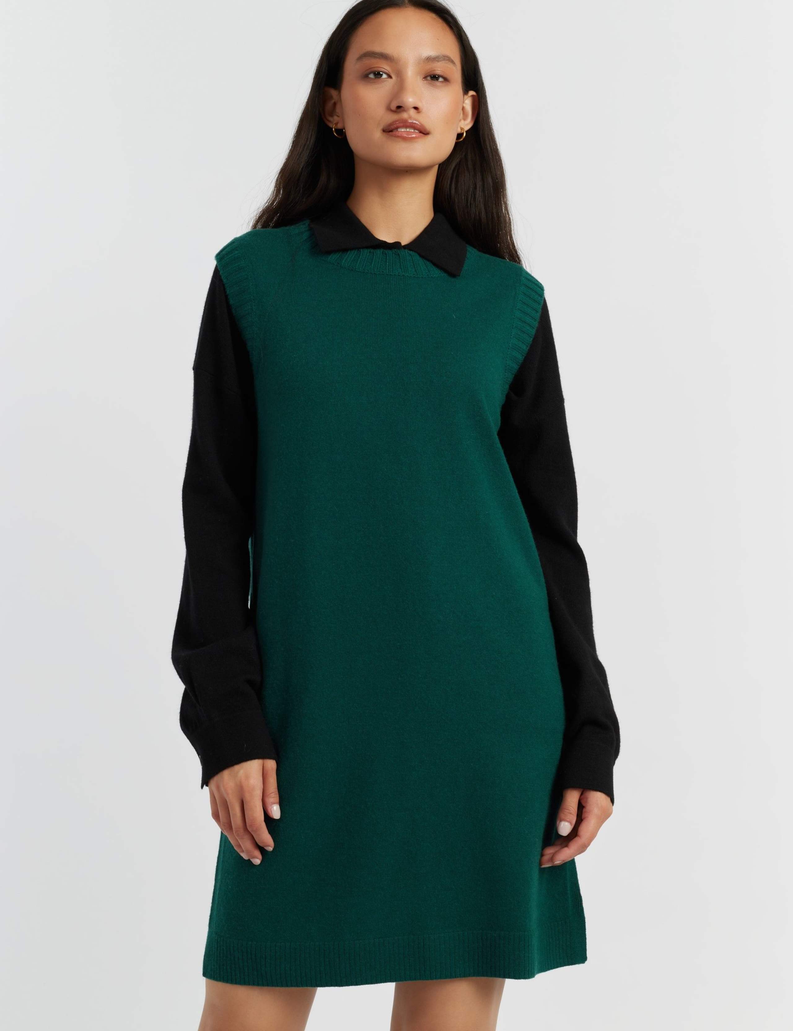 Wool Rich Jumper Dress with Cashmere 4 of 4