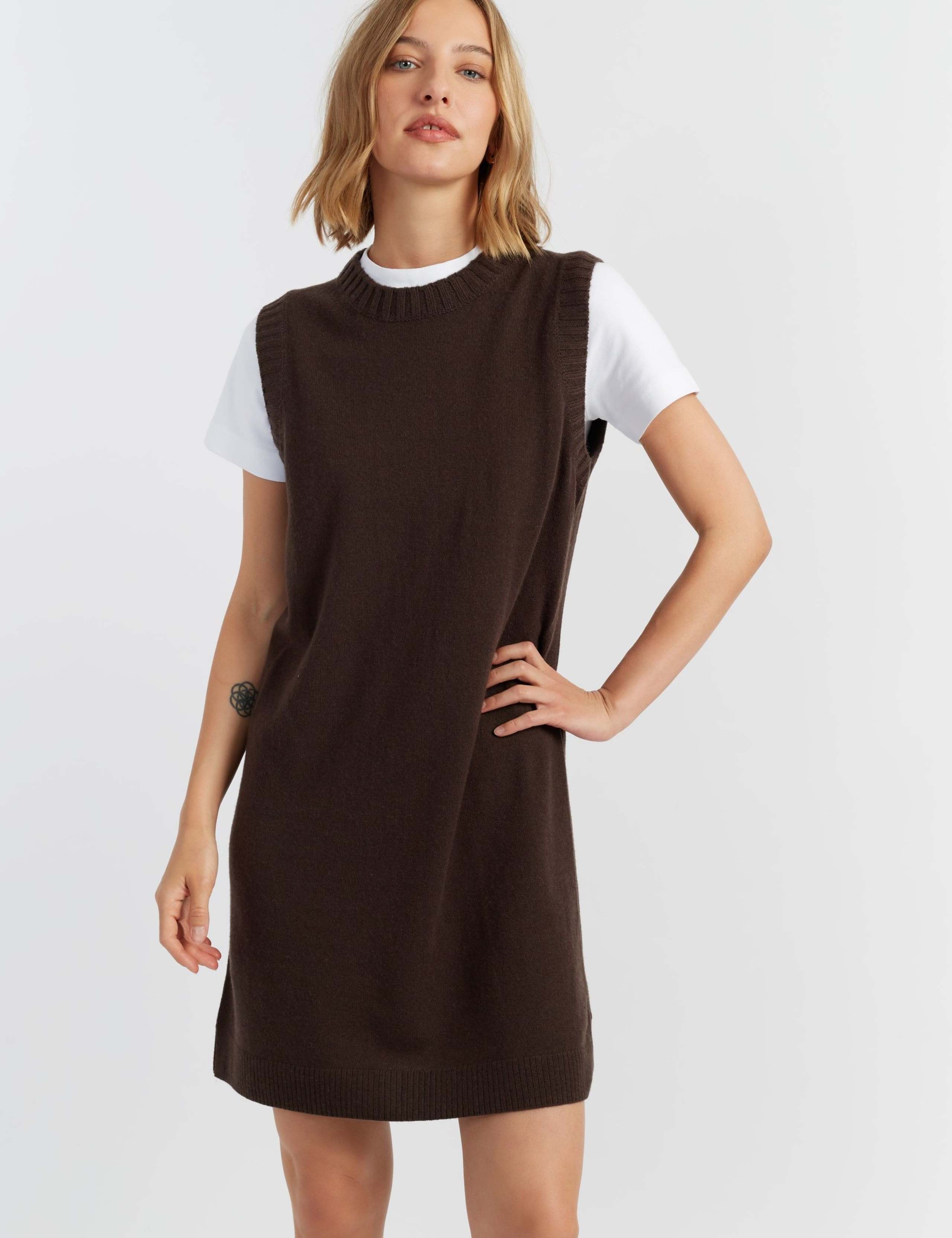 Wool Rich Jumper Dress with Cashmere 4 of 4