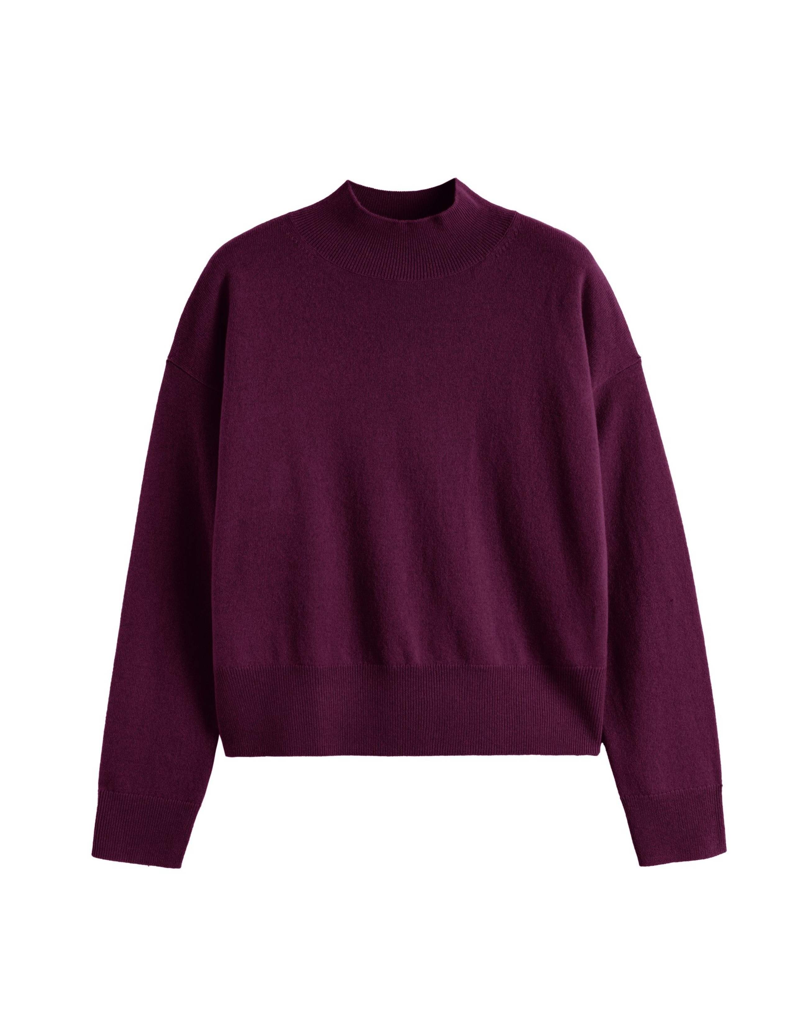 Wool Rich Funnel Neck Jumper with Cashmere 2 of 4