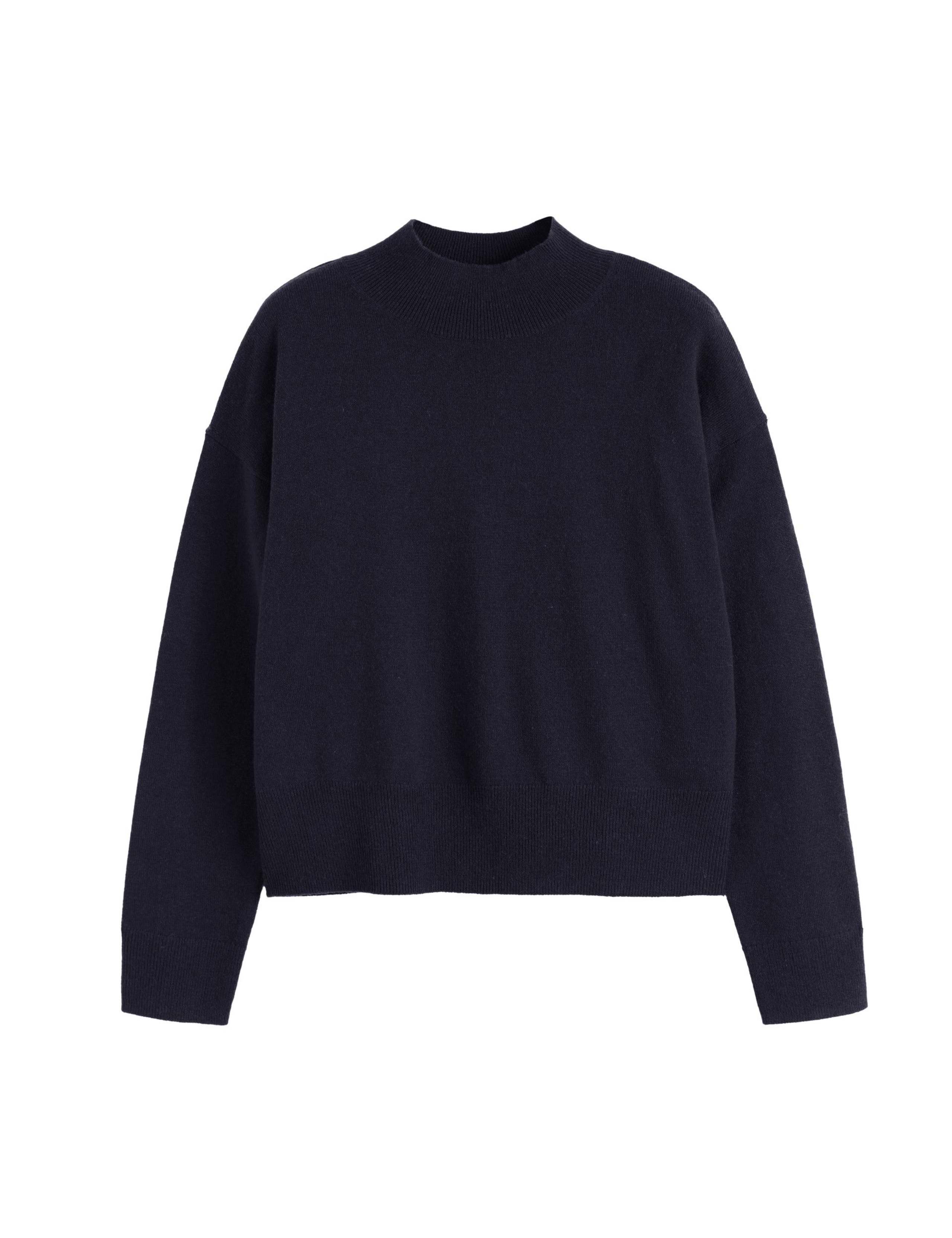 Wool Rich Funnel Neck Jumper with Cashmere 2 of 4