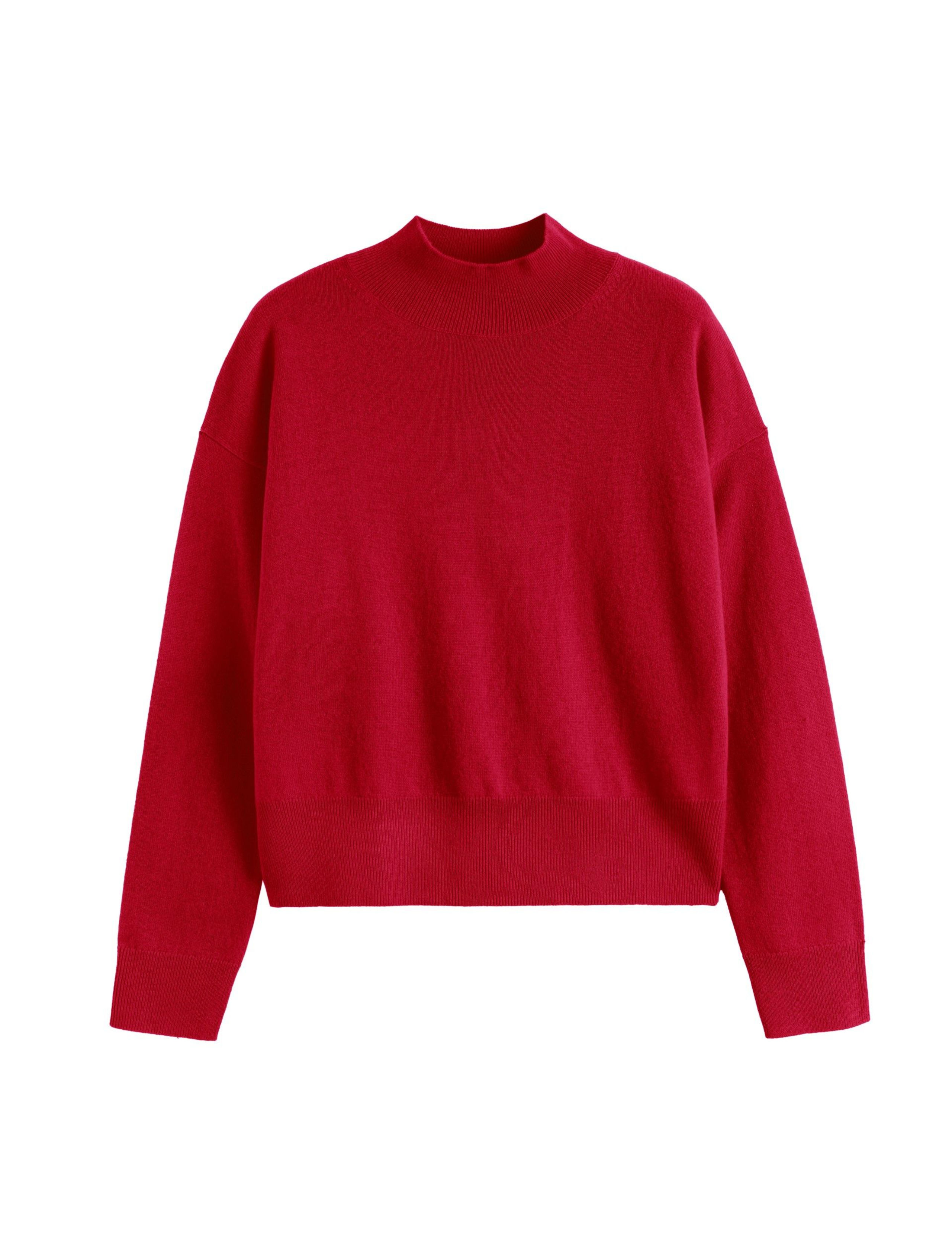 Wool Rich Funnel Neck Jumper with Cashmere 2 of 4