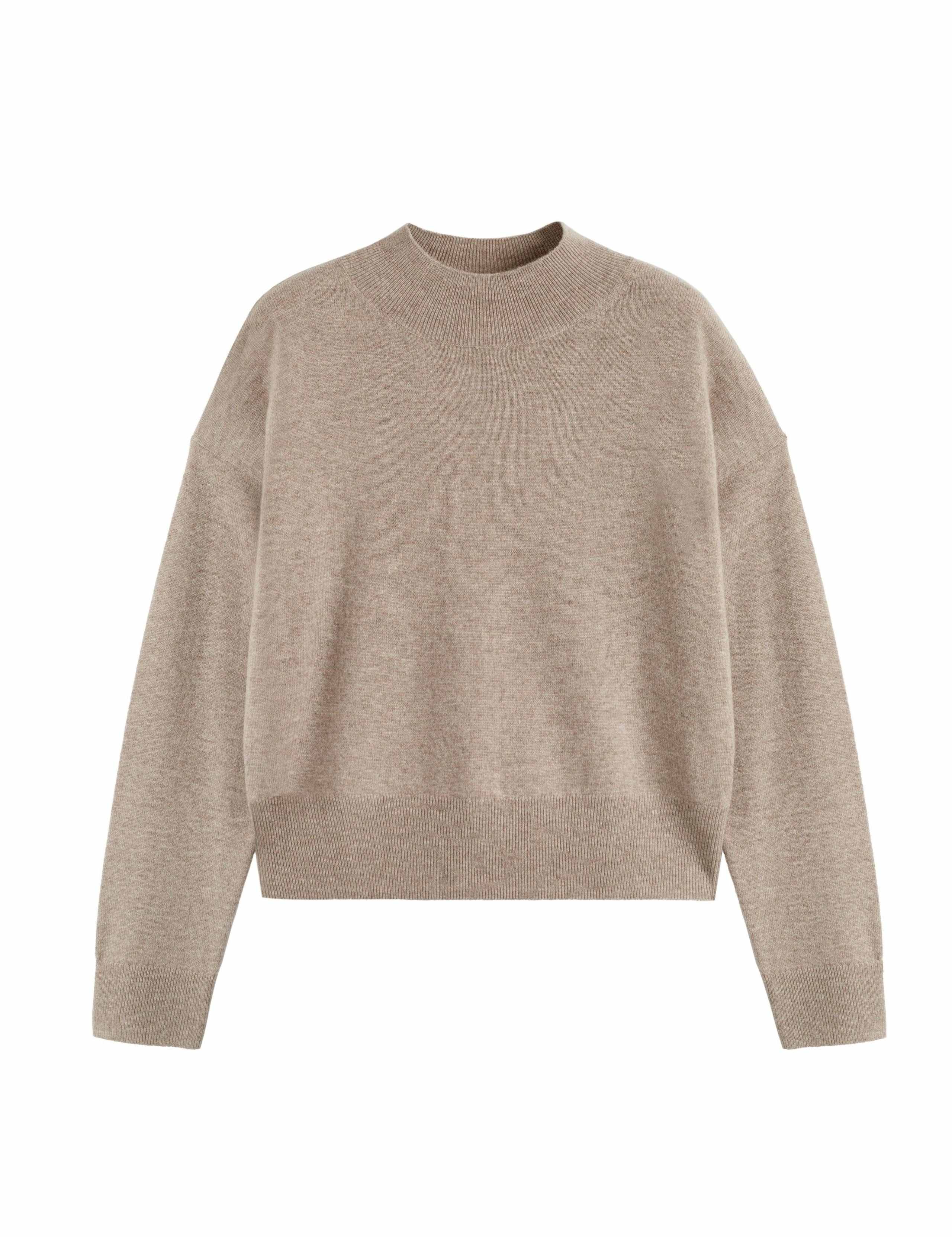 Wool Rich Funnel Neck Jumper with Cashmere 2 of 4