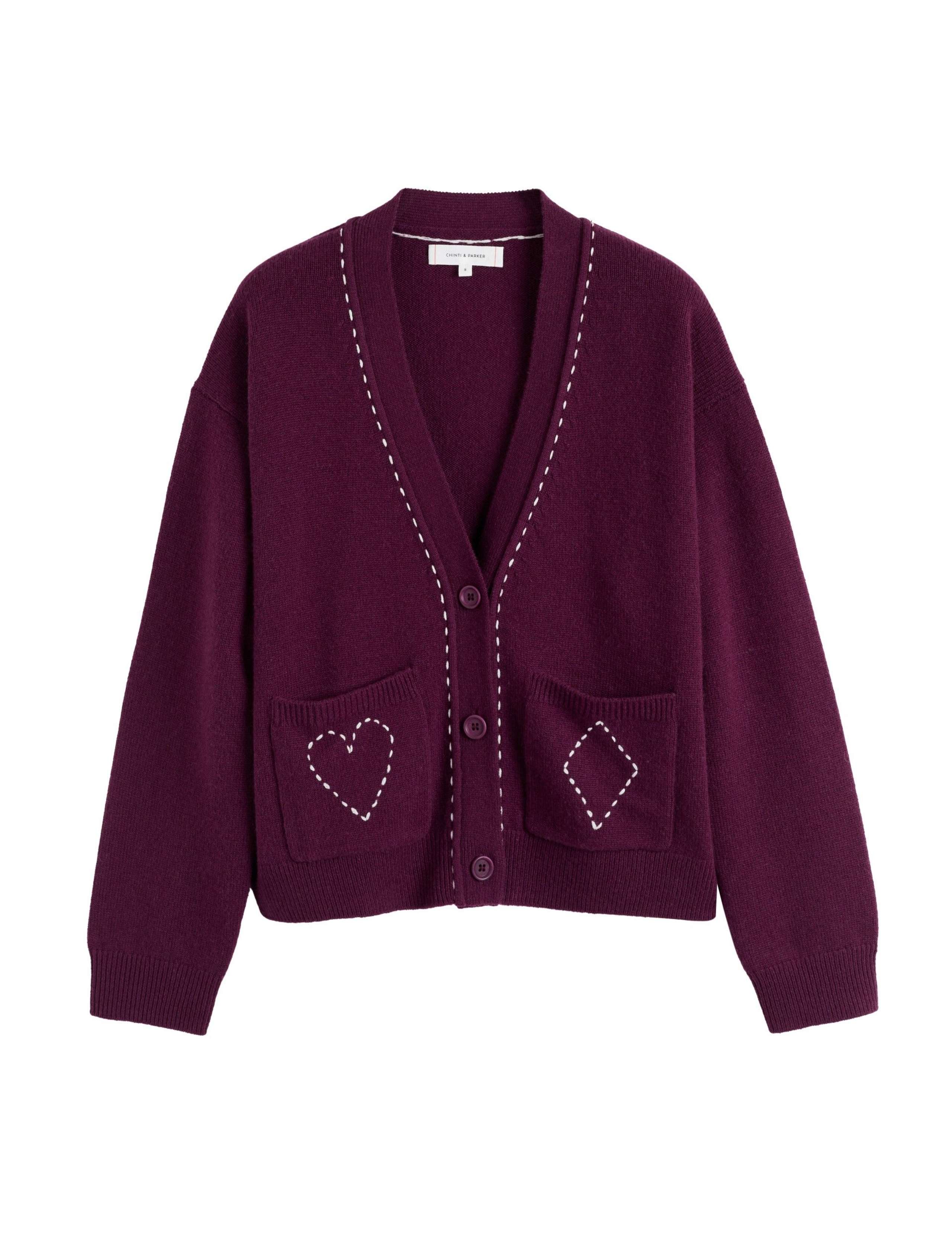 Wool and Cashmere Button Front Relaxed Cardigan 2 of 4