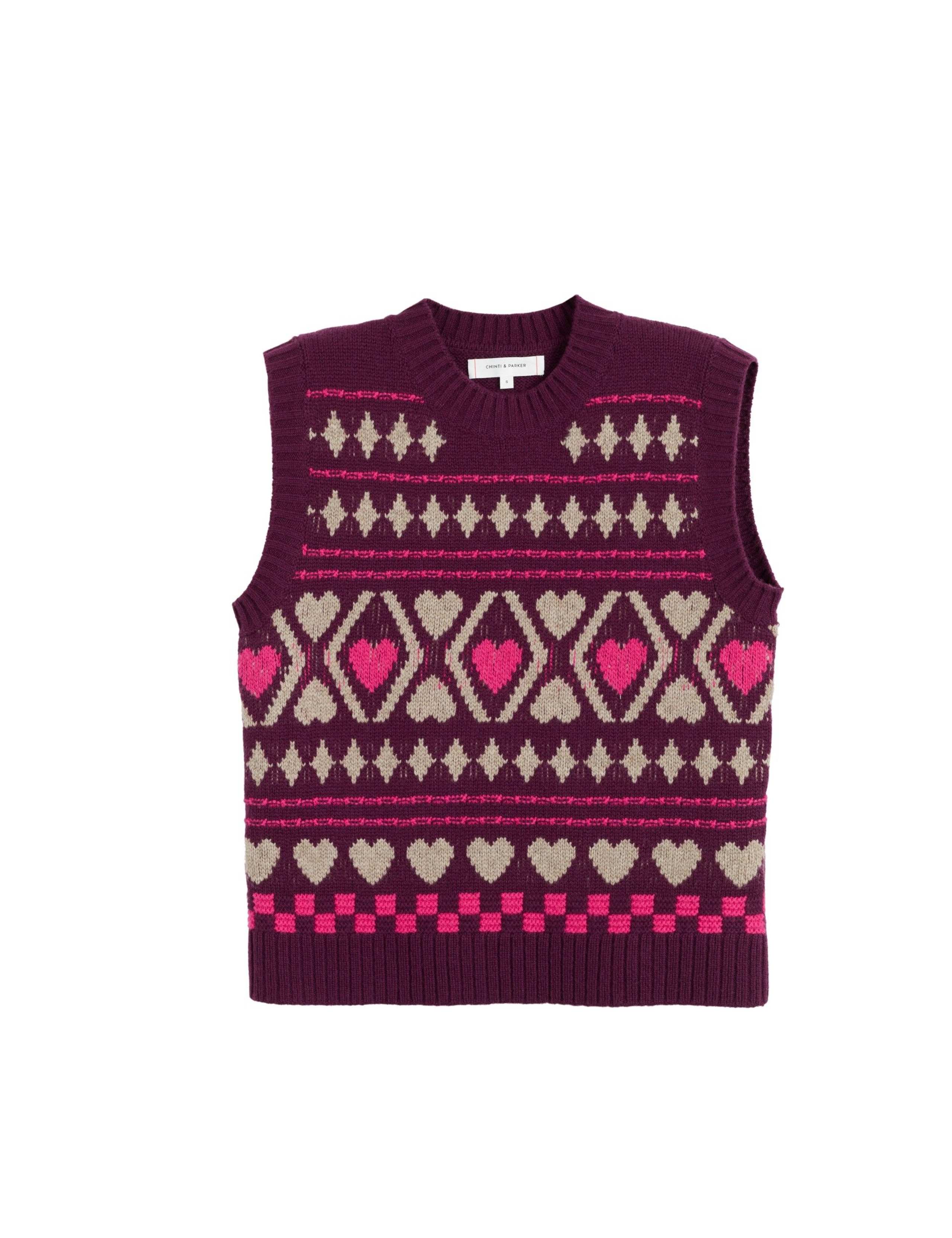 Wool Rich Fair Isle Vest Top with Cashmere 2 of 4
