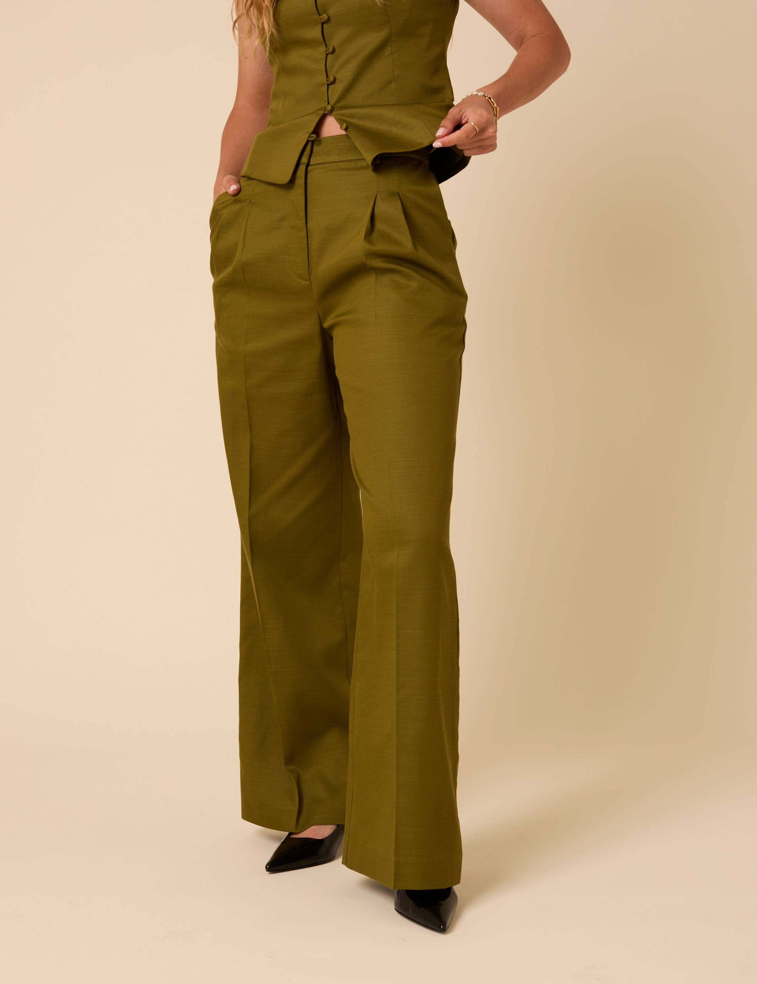 Lyocell Rich Wide Leg Trousers 3 of 5