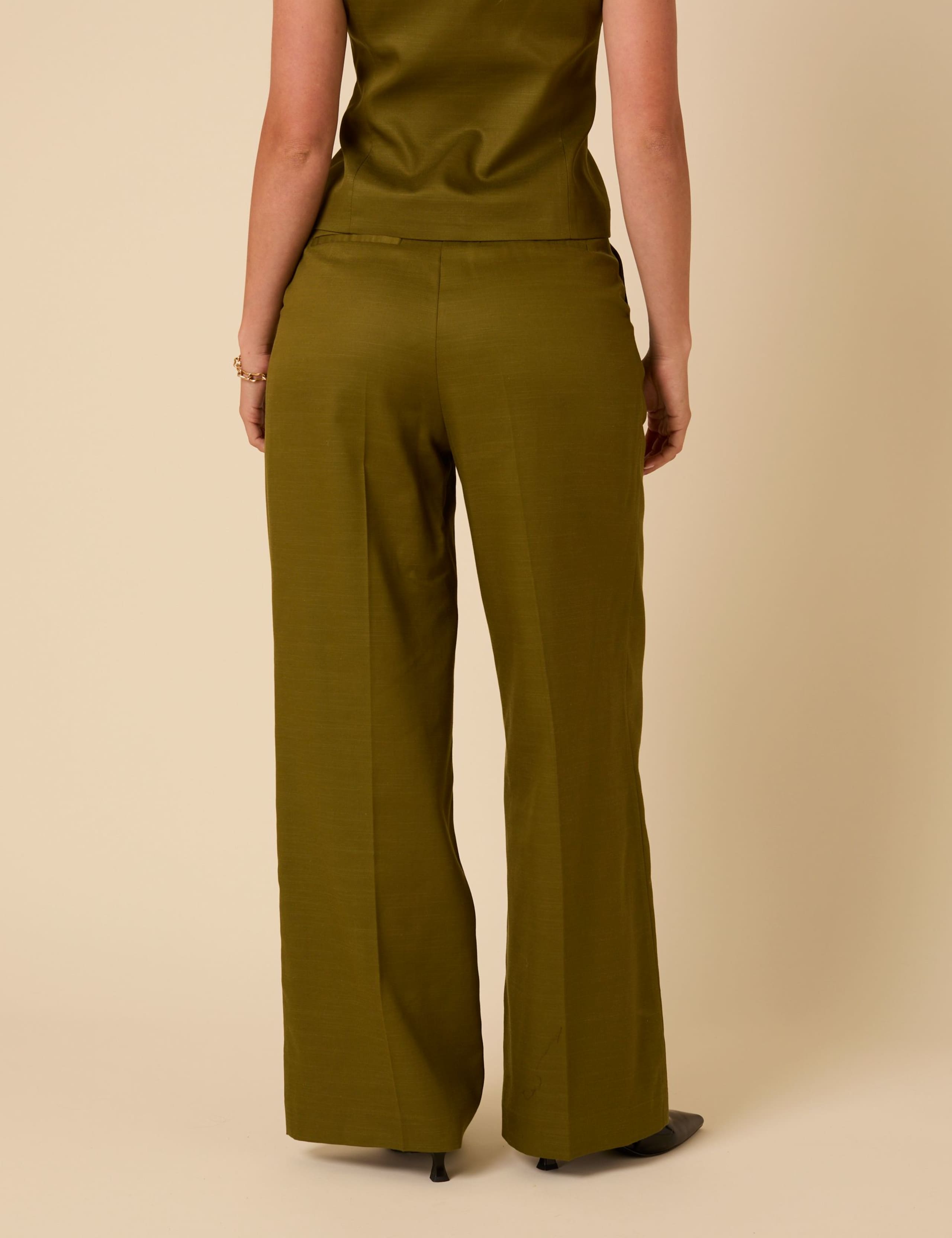 Lyocell Rich Wide Leg Trousers 5 of 5