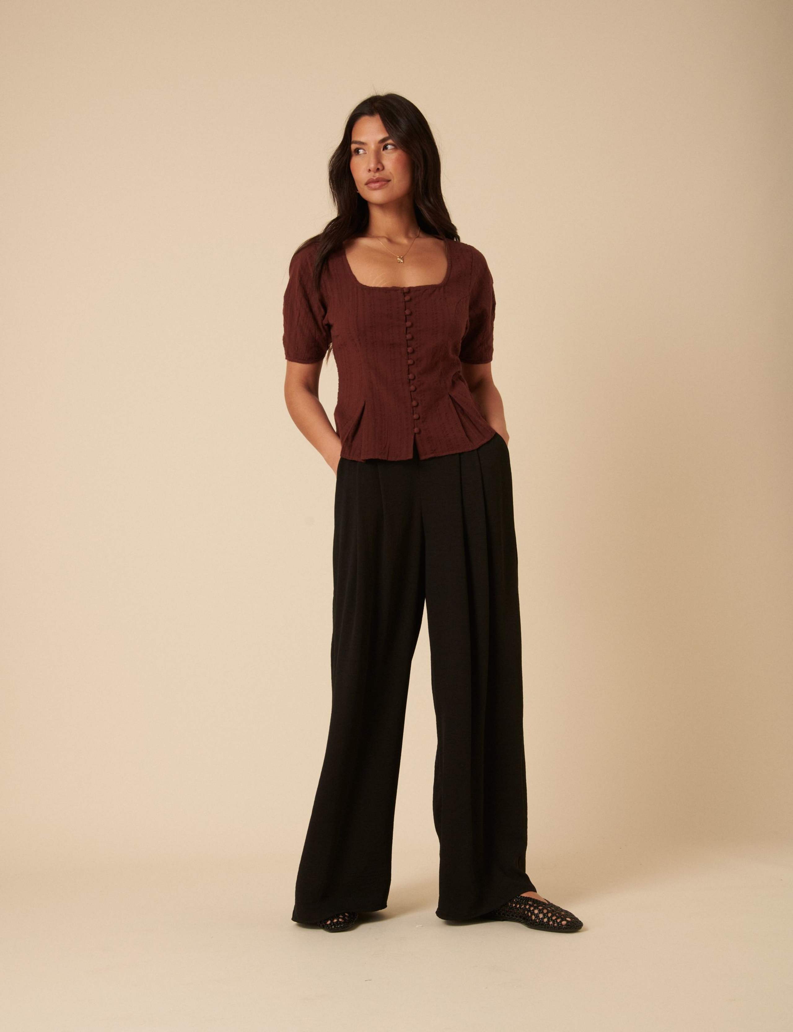 Cotton Fitted Short Sleeve Top 2 of 5