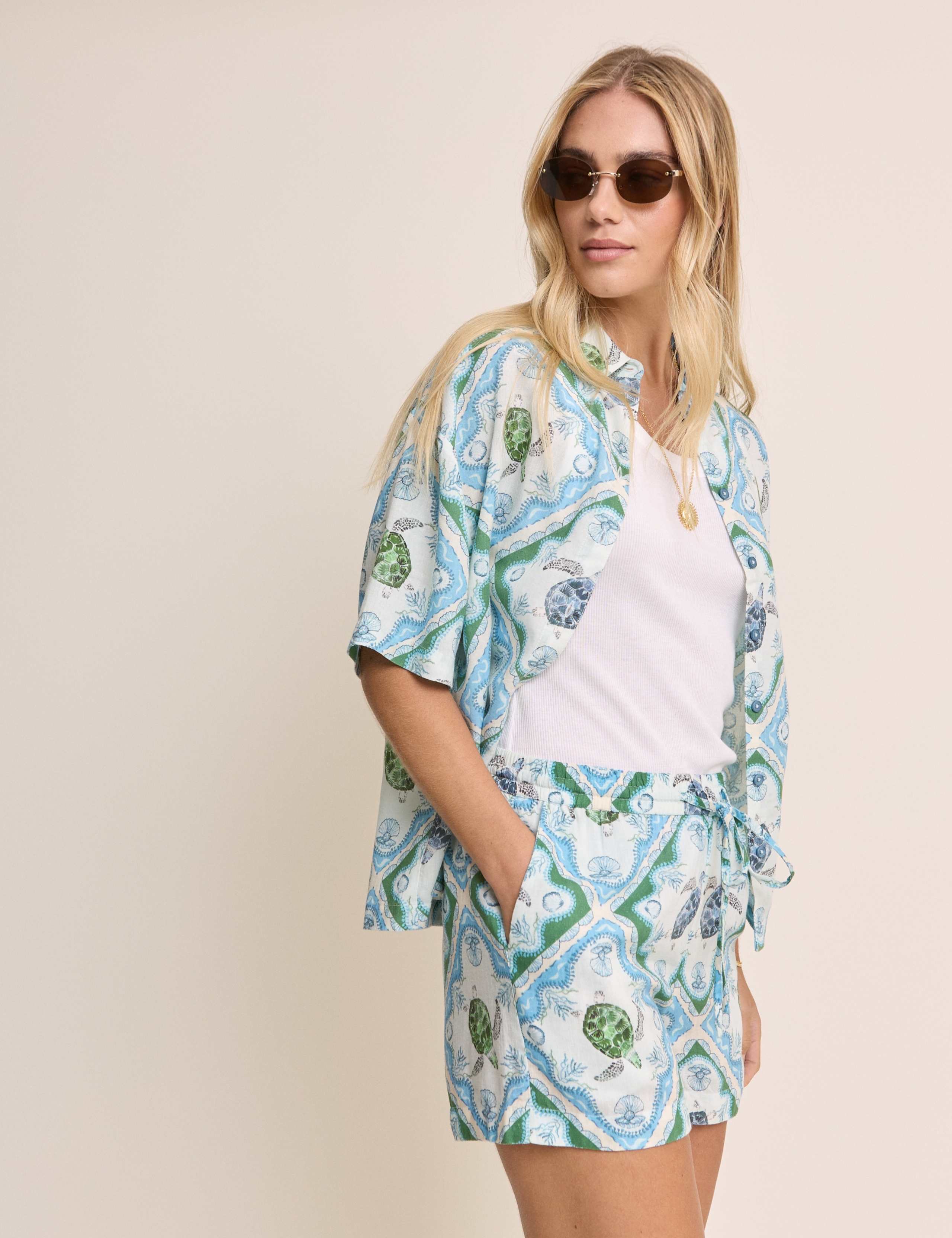 Lyocell Rich Printed Shorts 5 of 5