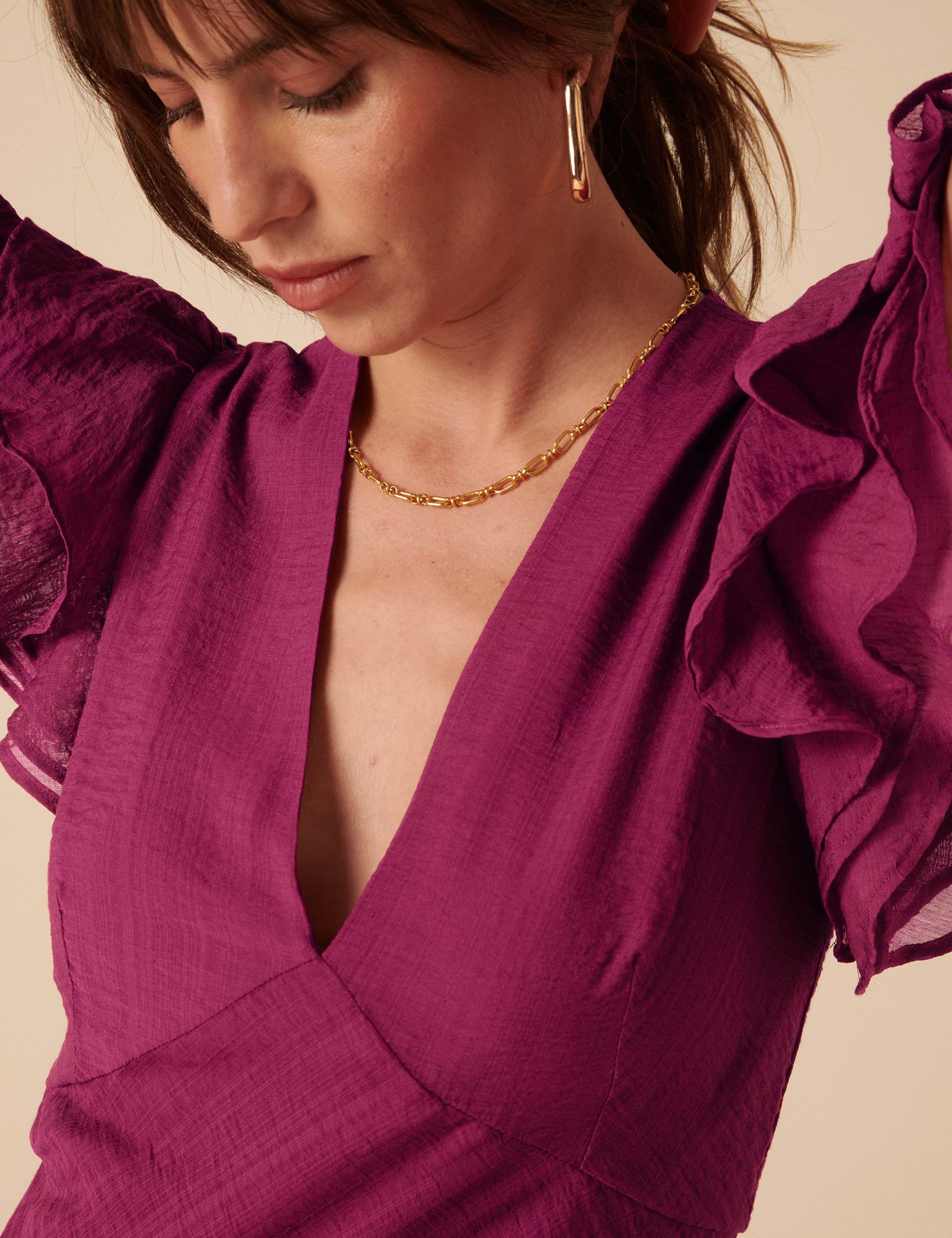 Ruffle Sleeve Midi Dress 5 of 5