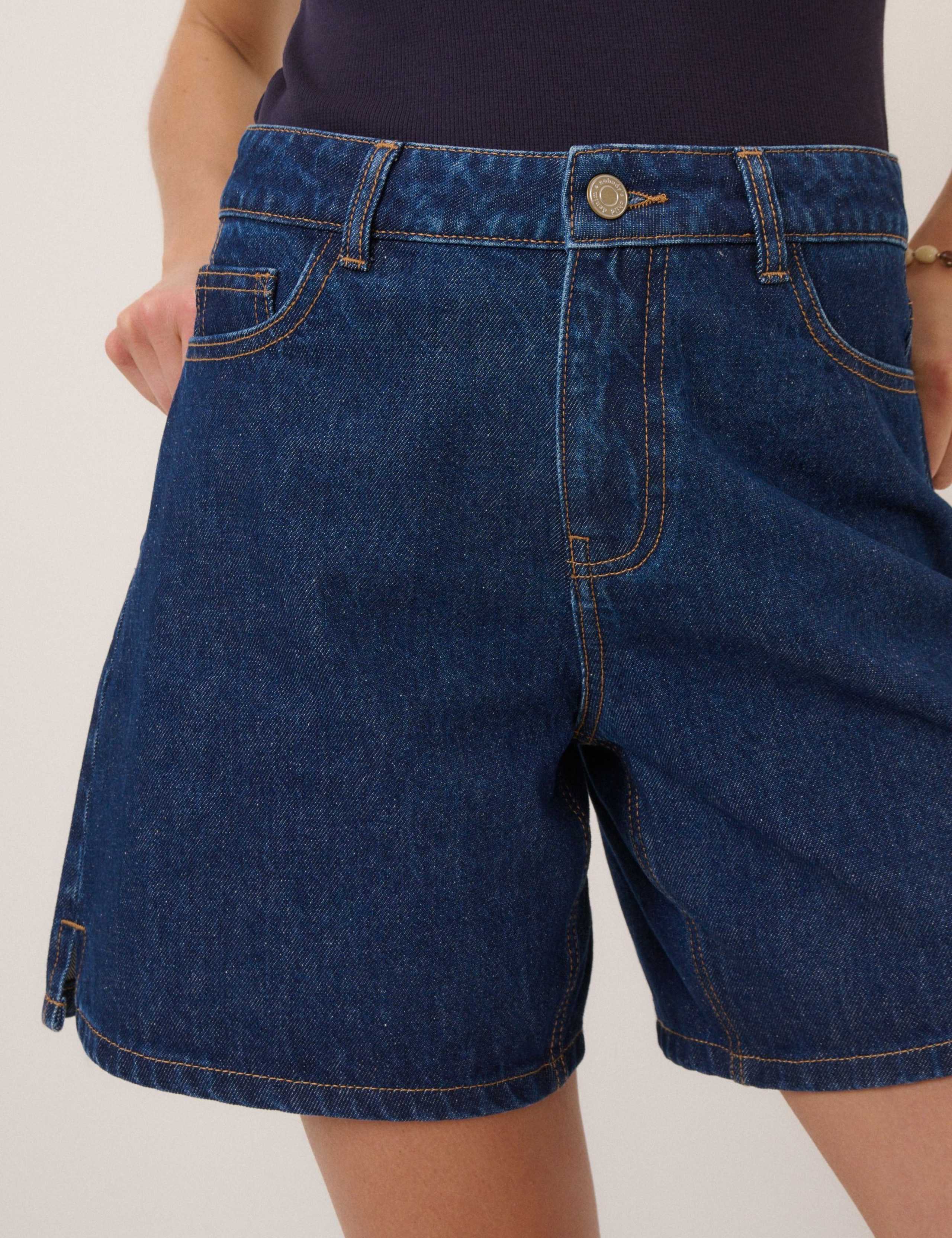 Denim Relaxed Bermuda Shorts 5 of 5