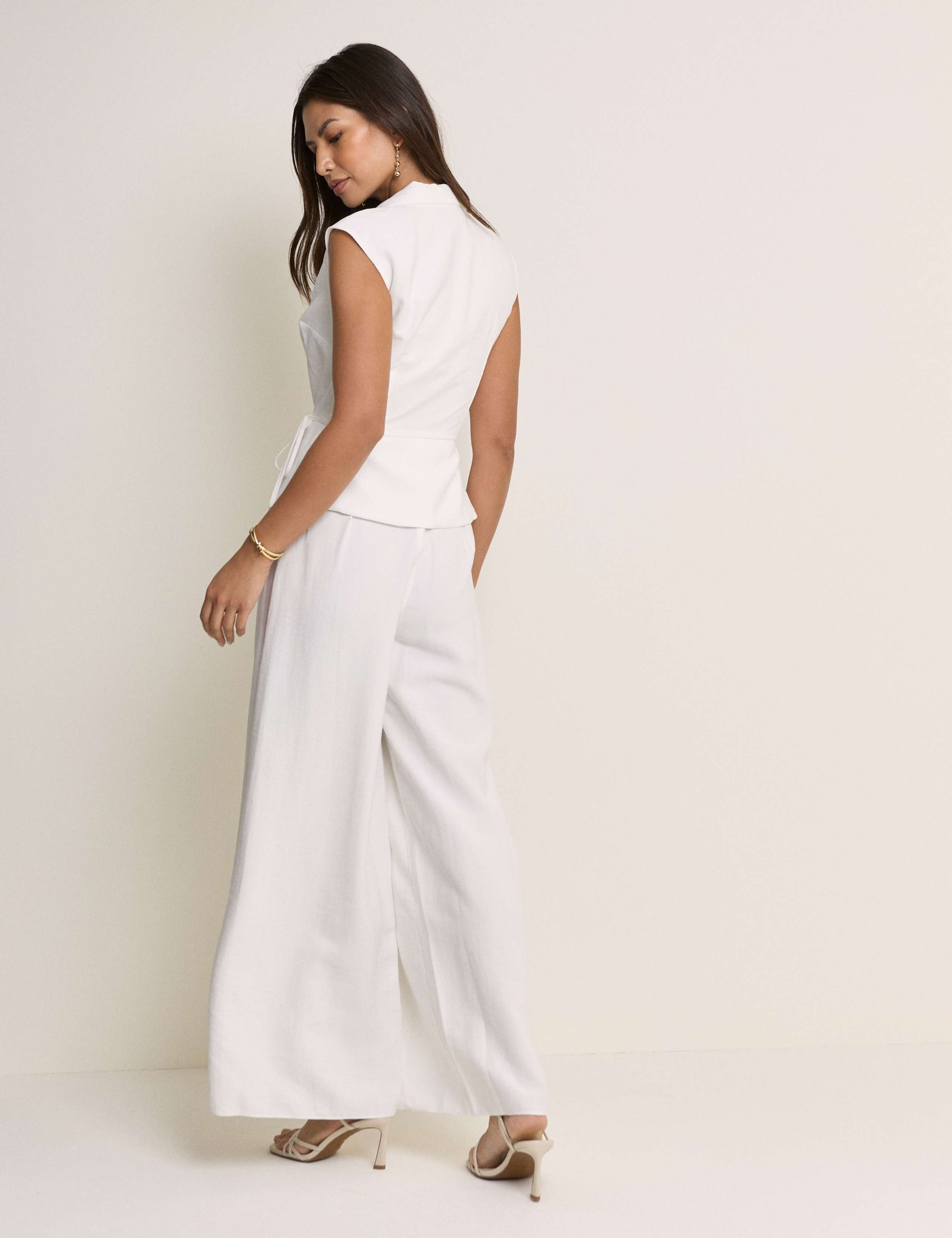 Waisted Wide Leg Tailored Jumpsuit 5 of 5