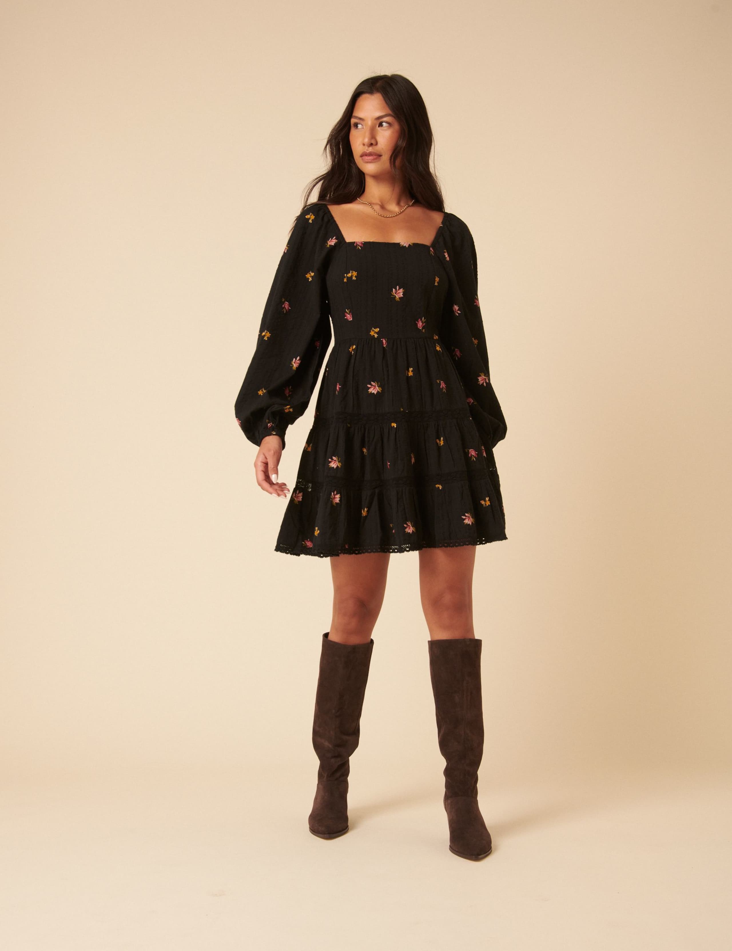 Cotton Printed Mini Dress 2 of 2