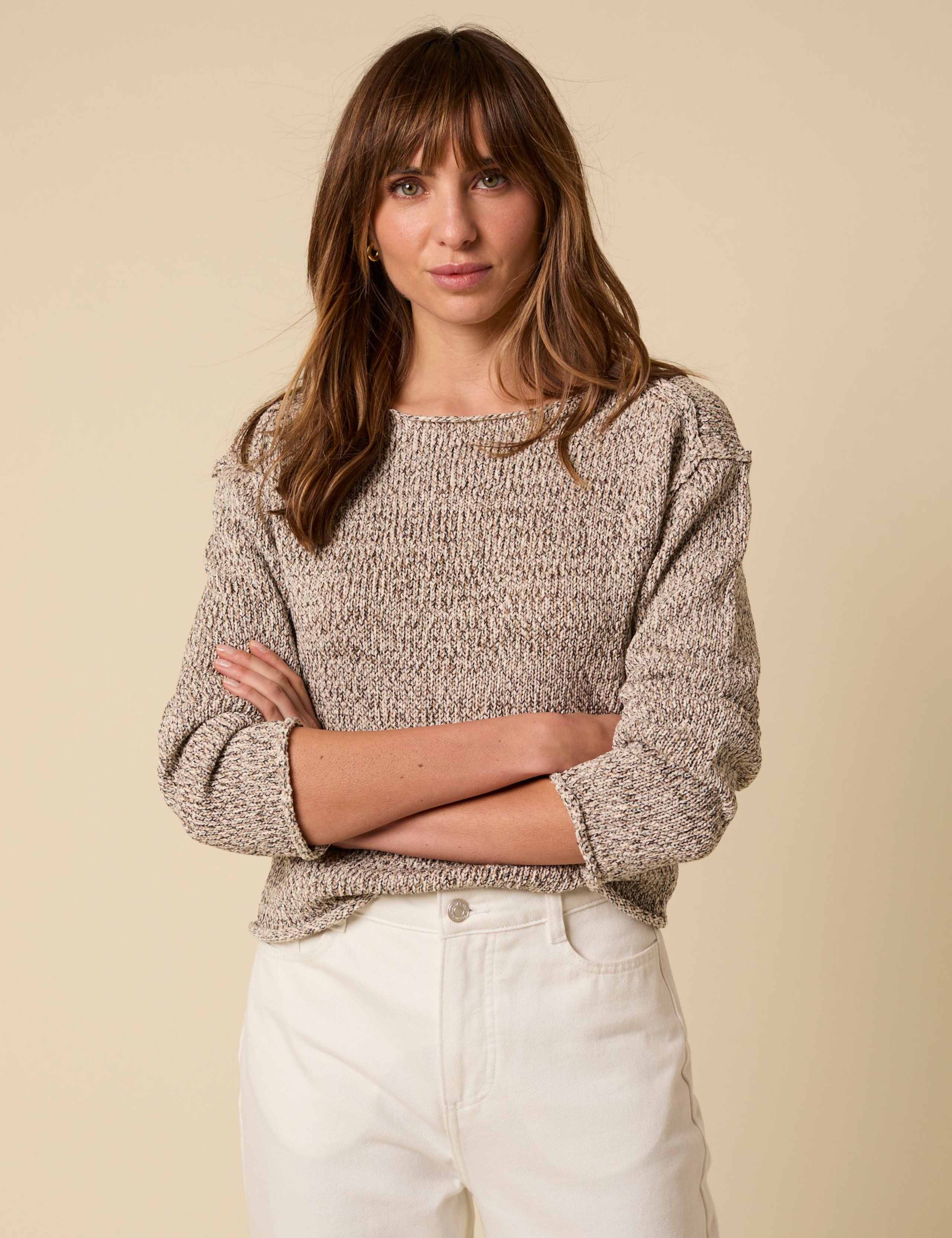 Brown Knitted Fitted Jumper 4 of 6