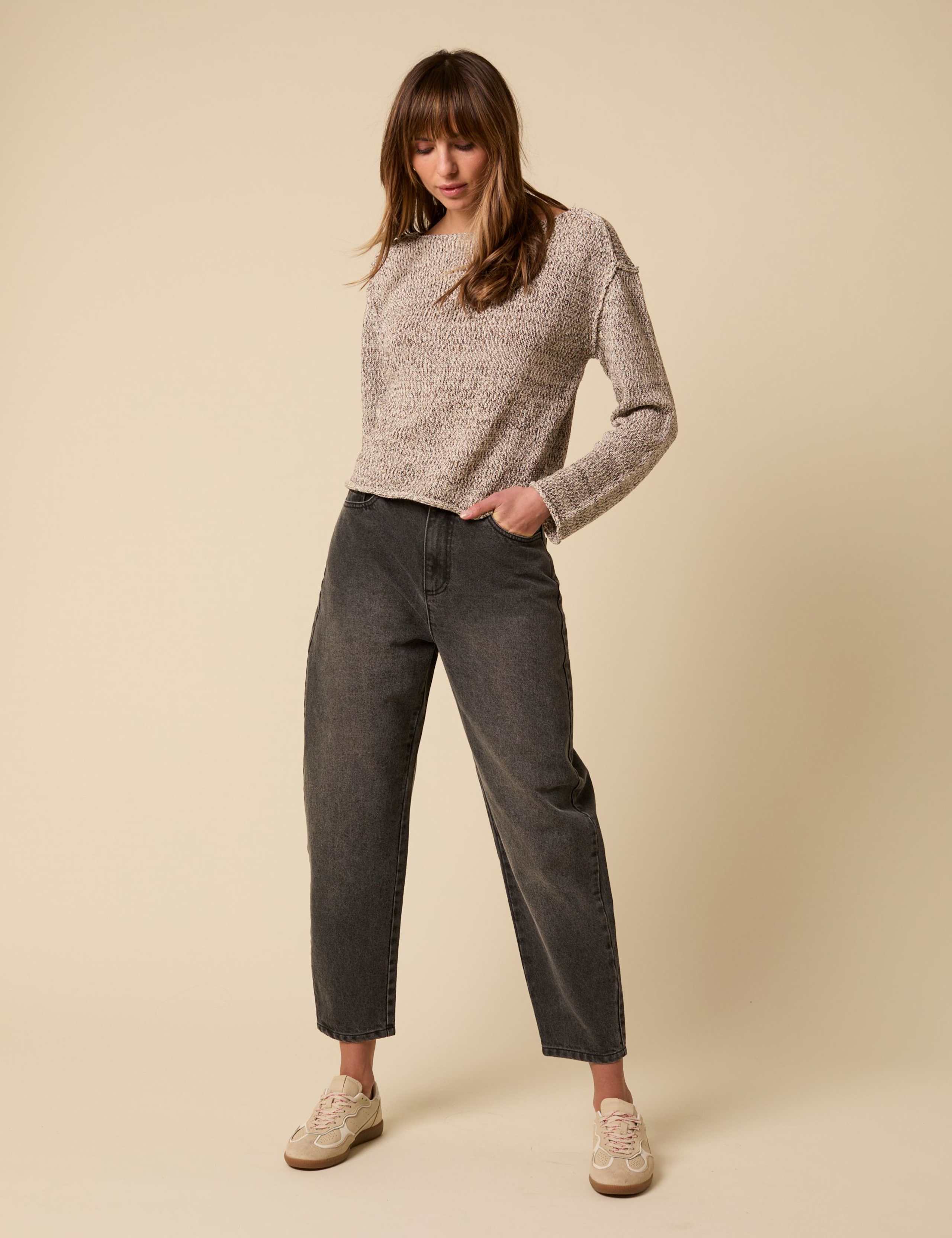 Brown Knitted Fitted Jumper 5 of 6