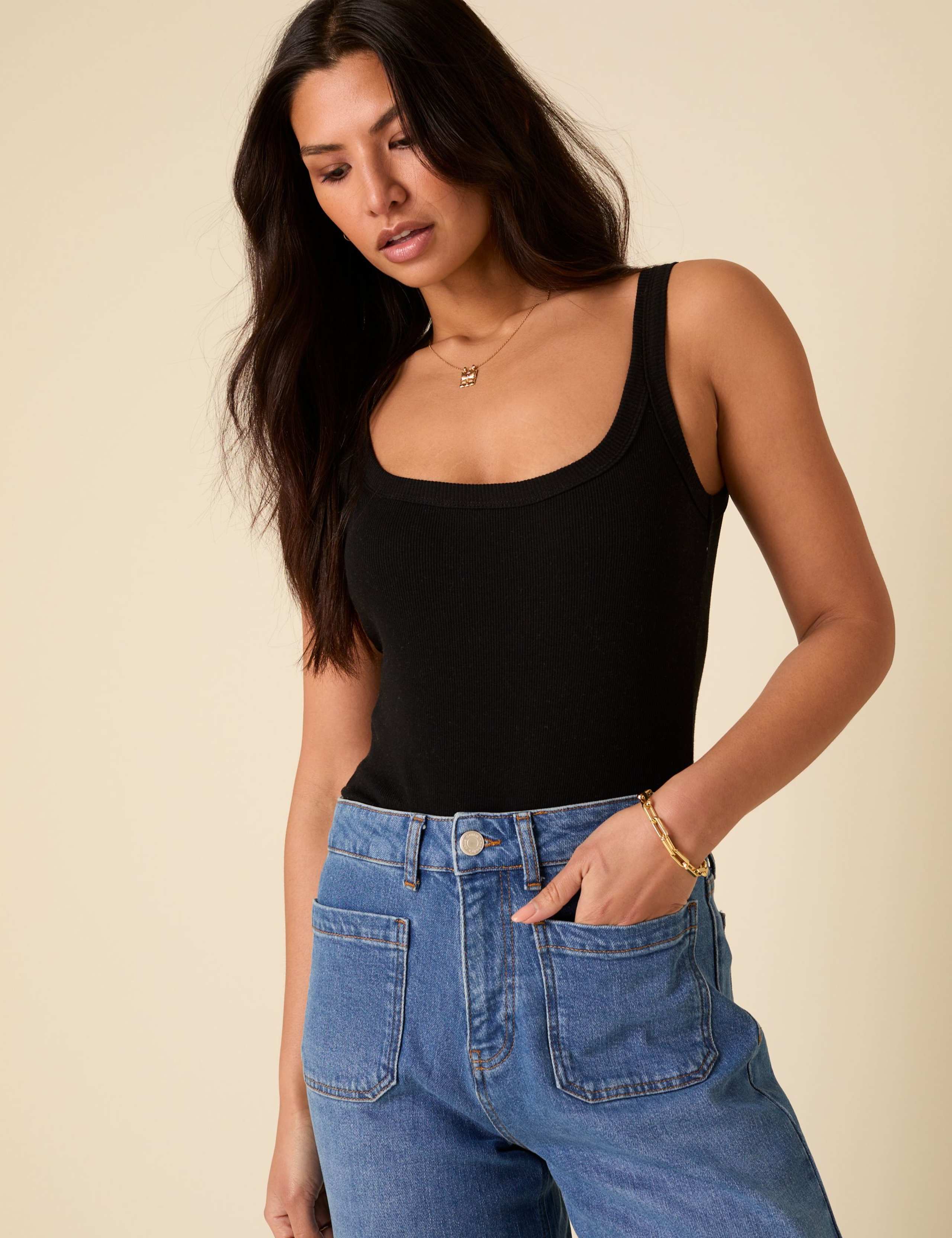 Mid Rise Wide Leg Cropped Jeans 4 of 5