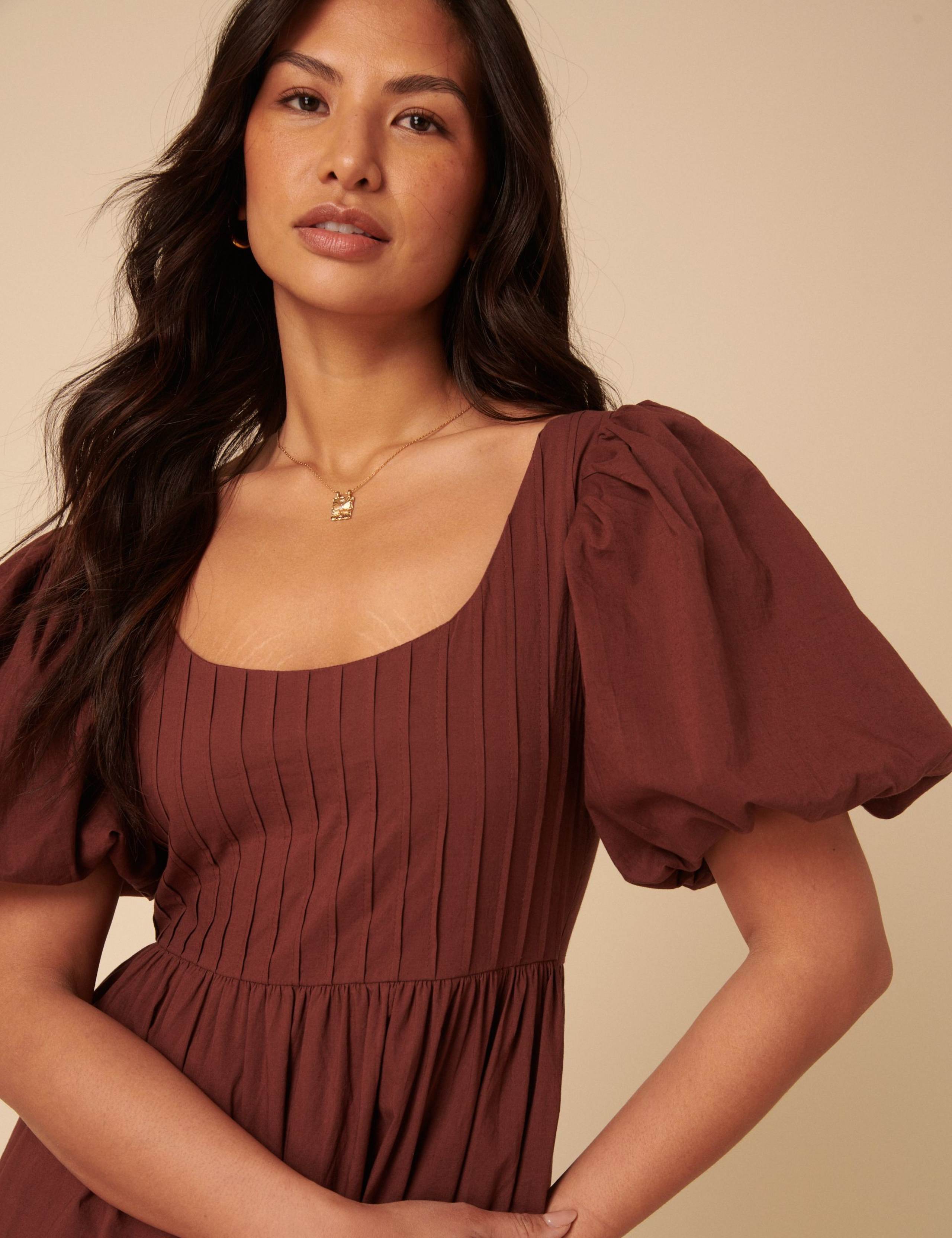 Pure Cotton Midi Tiered Dress 2 of 4