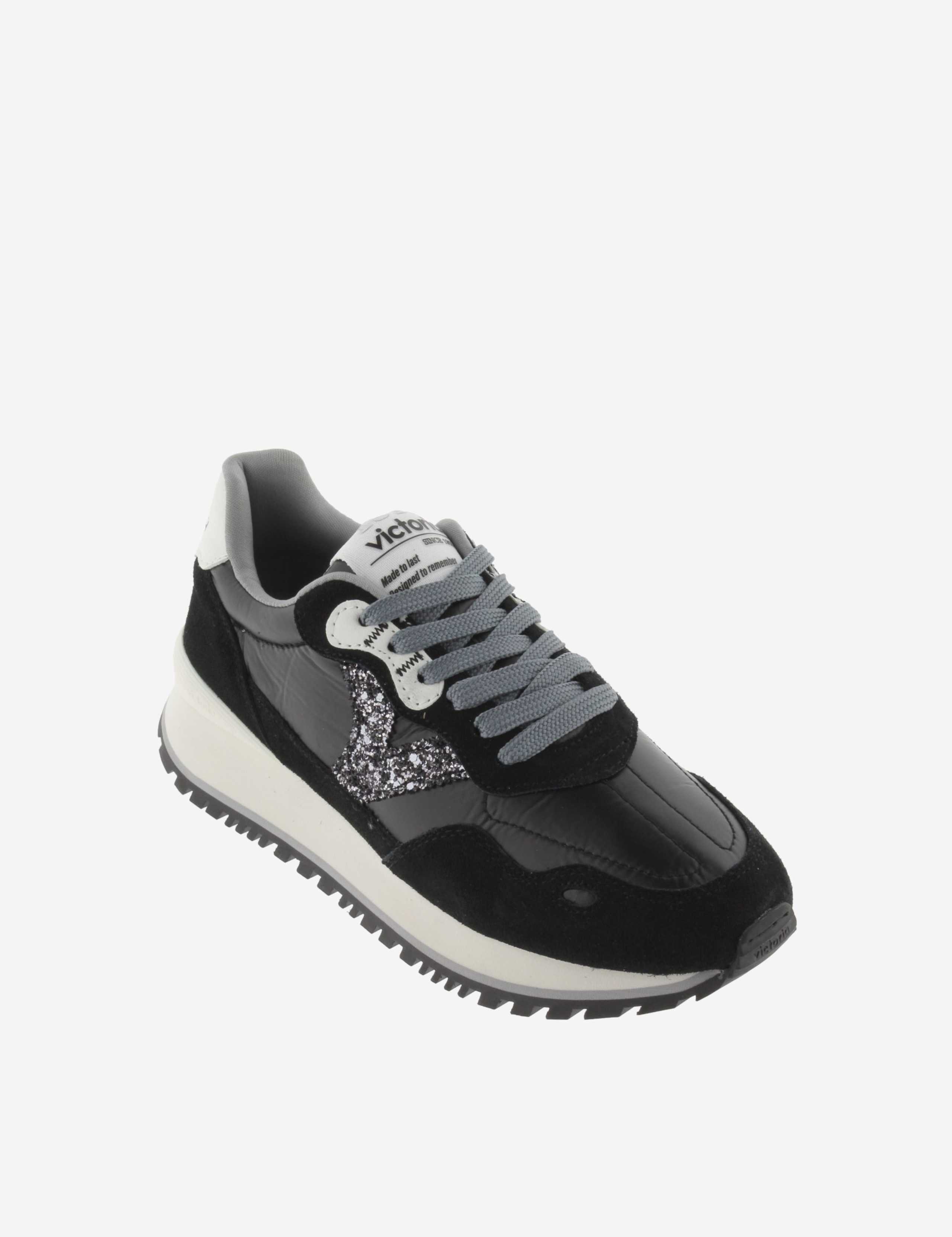 Leather Lace Up Glitter Trainers 2 of 5