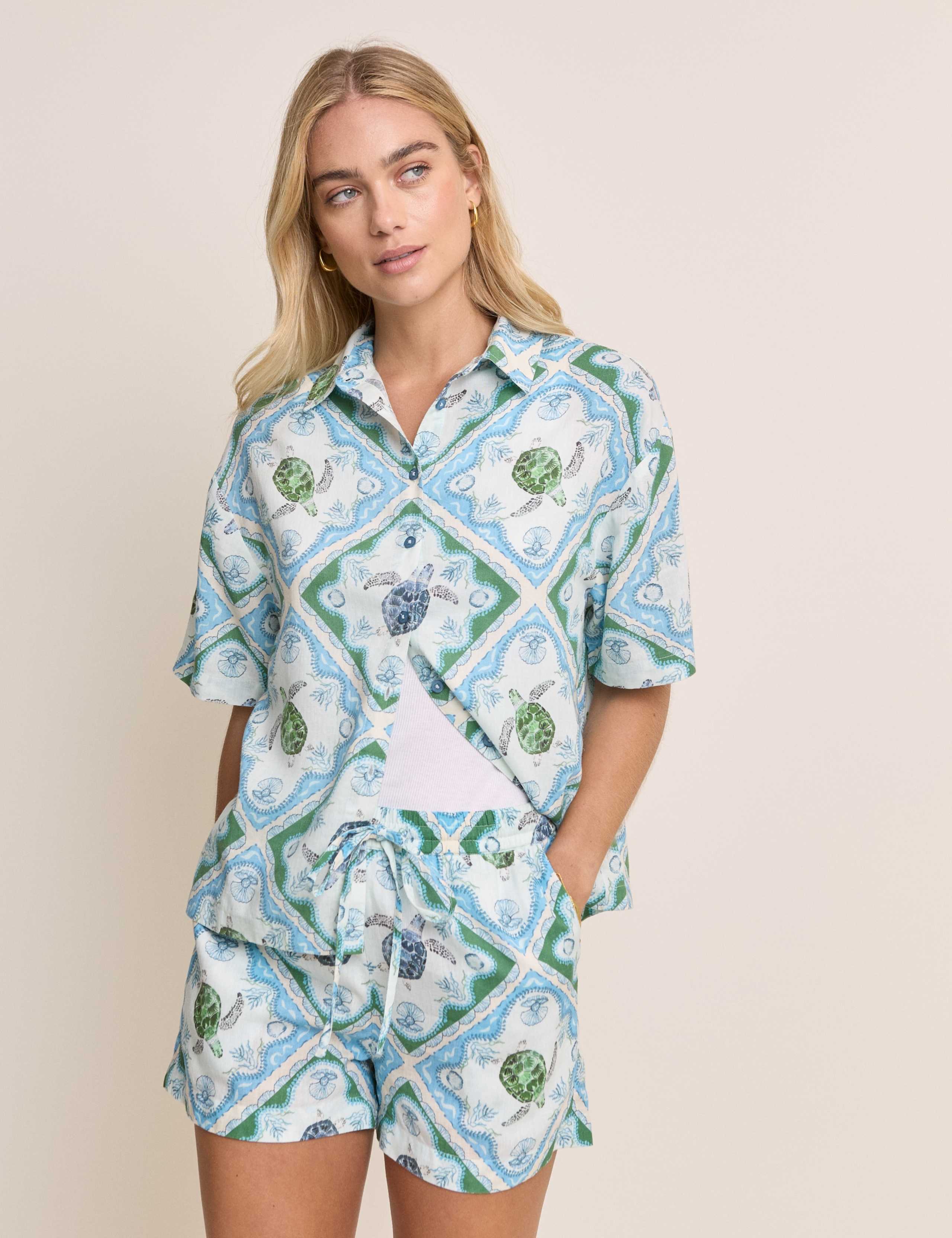 Linen Rich Printed Shirt 4 of 5