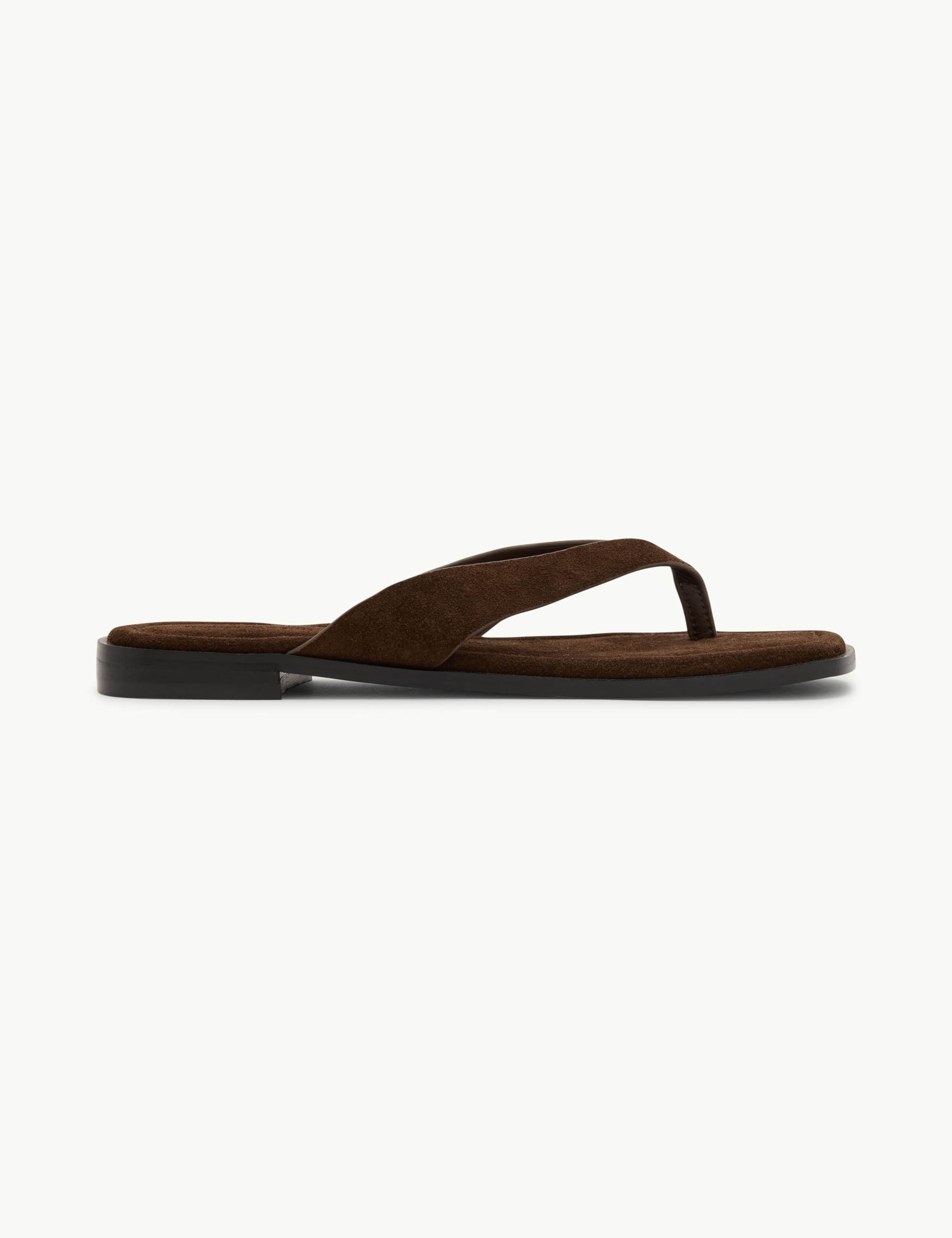 Suede Square Toe Flip Flops 1 of 4